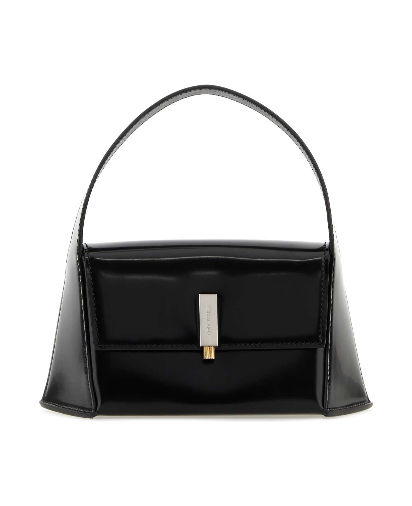 Ferragamo Black Leather Mini Prisma Handbag - NERO