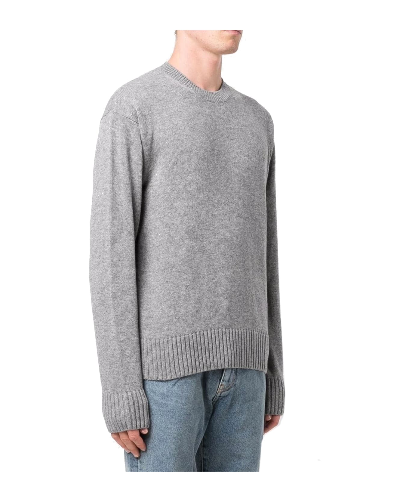 Off-White Crew Neck Sweater - Gray