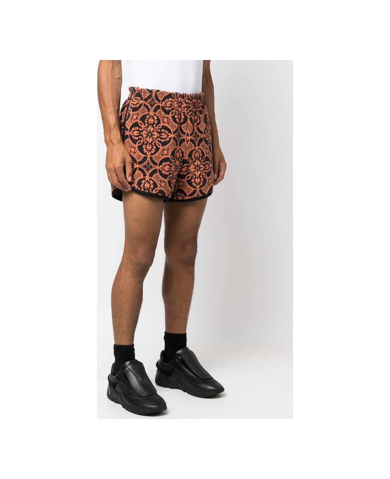 Marine Serre Printed Running Shorts - Orange