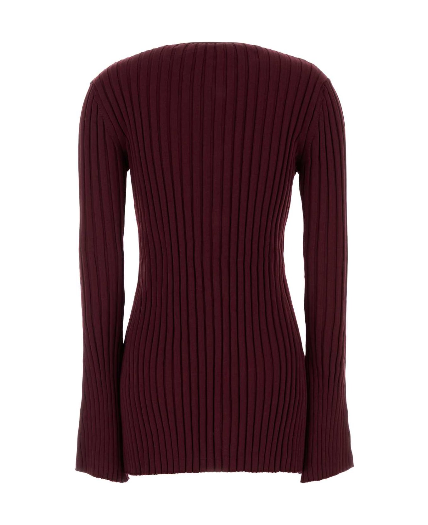 Stella McCartney Burgundy Cotton Cardigan - BORDEAUX