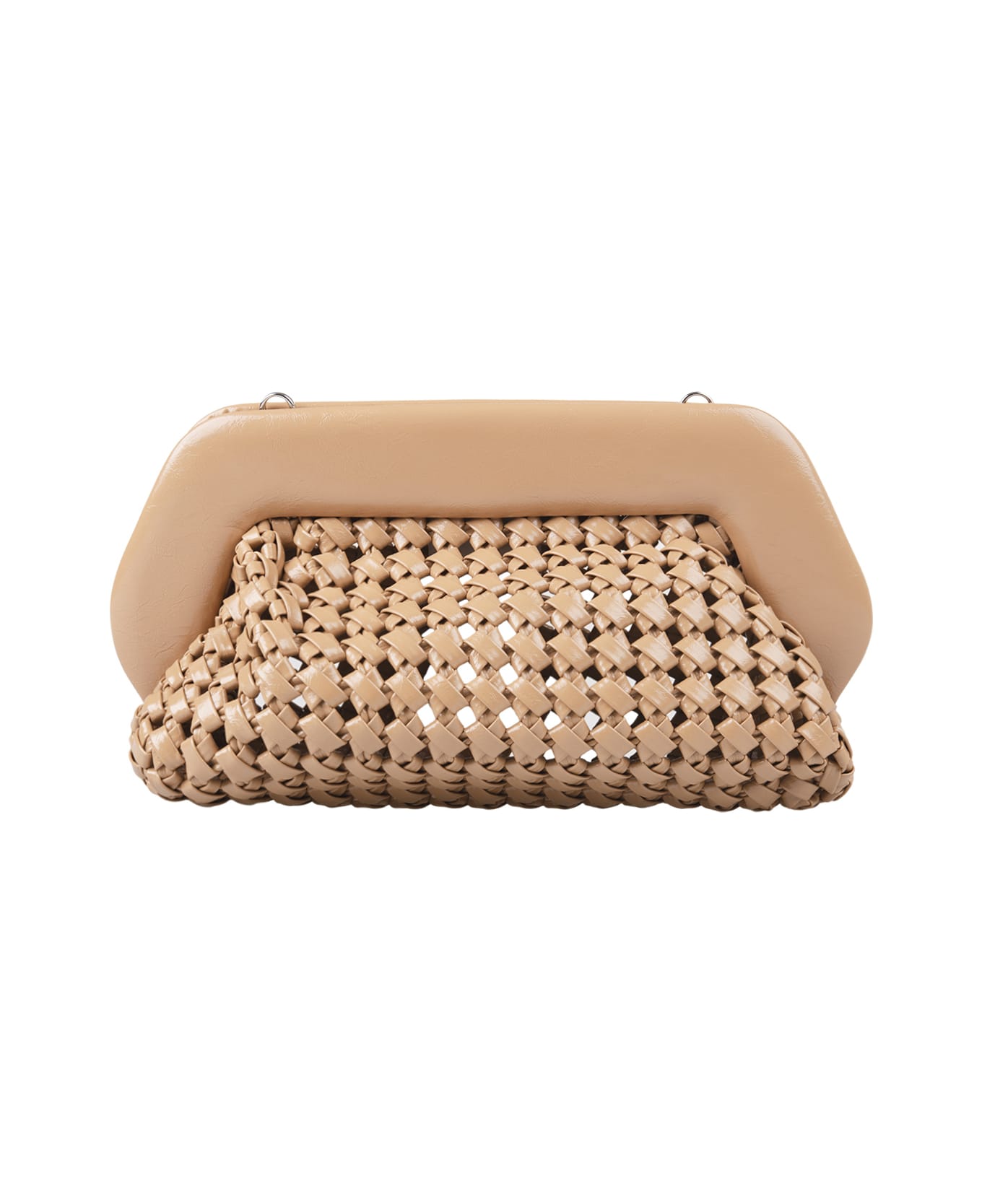 THEMOIRè Clay Bios Knots Shiny Clutch Bag - Brown クラッチバッグ
