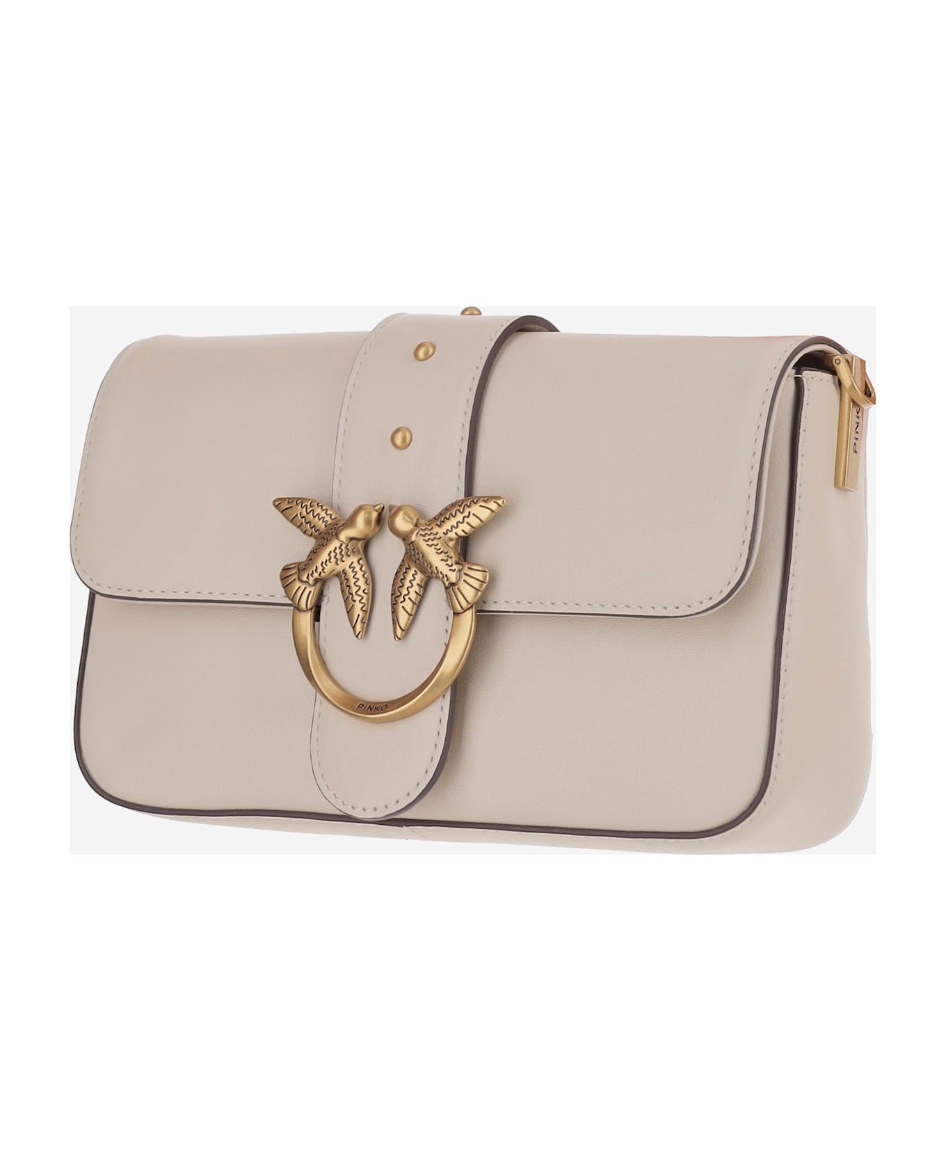 Pinko Classic Love Bag Slouchy Shoulder Bag - White