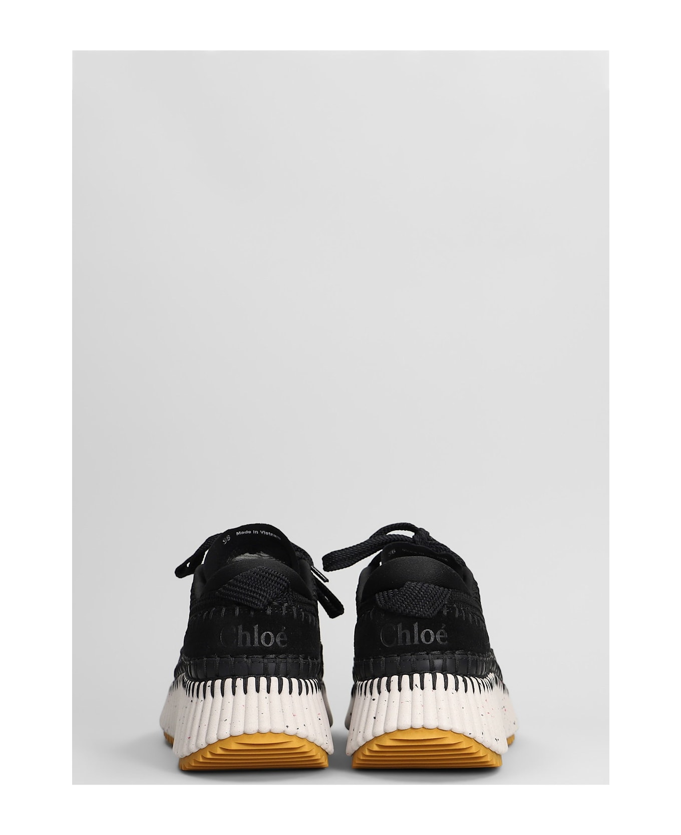 Chloé Nama Sneakers In Black Fabric - black