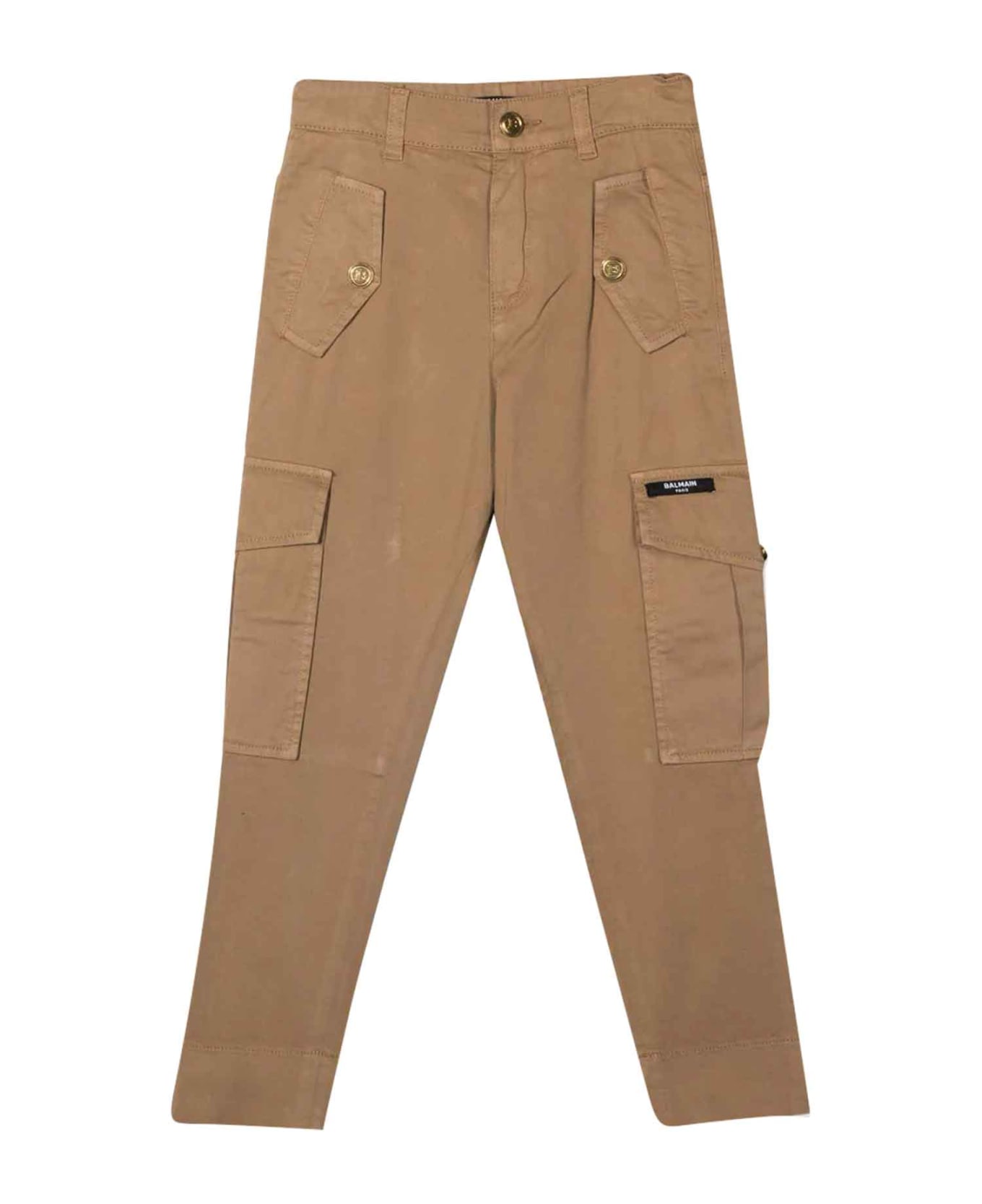 Balmain Brown Trousers Teen Boy - Marrone
