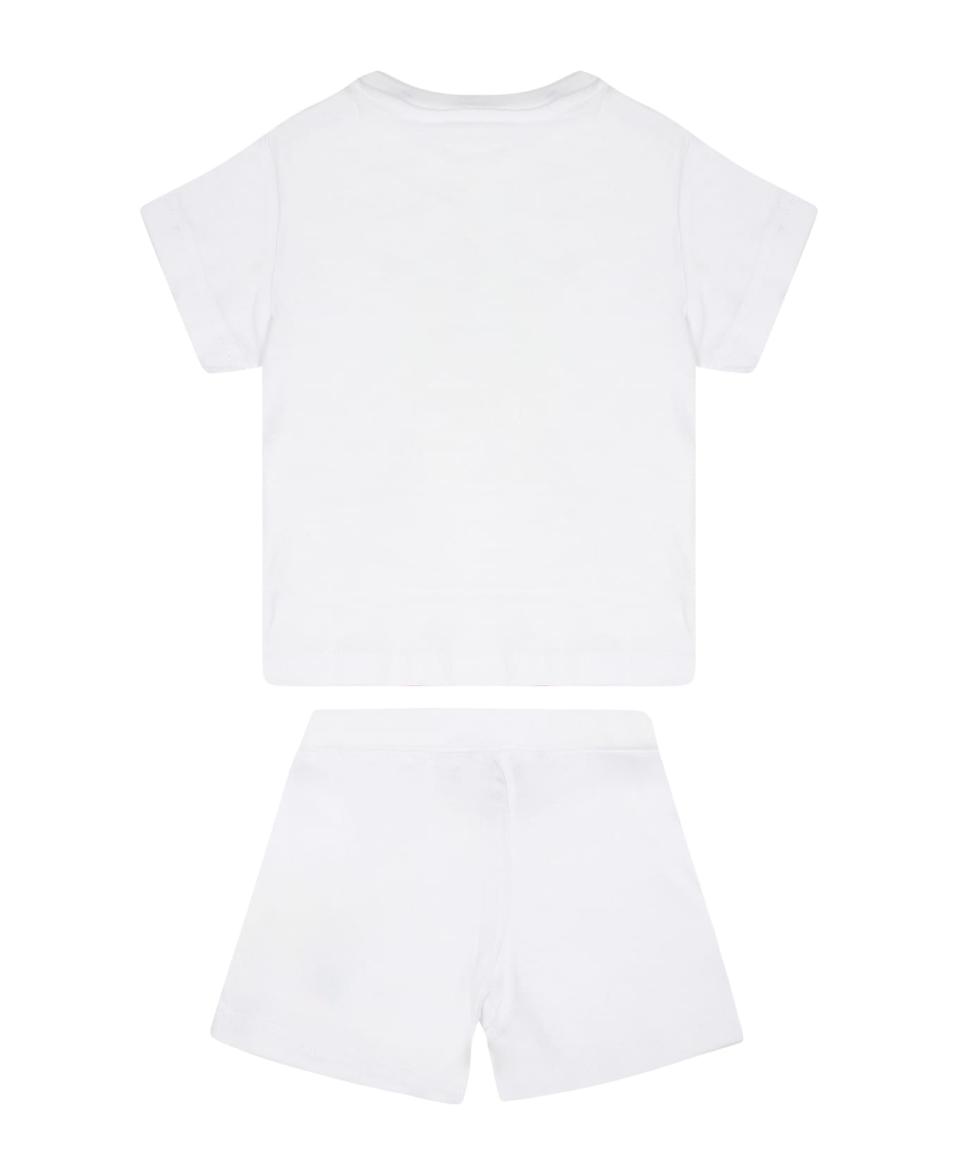 Dsquared2 White Suit For Baby Boy With Logo - White