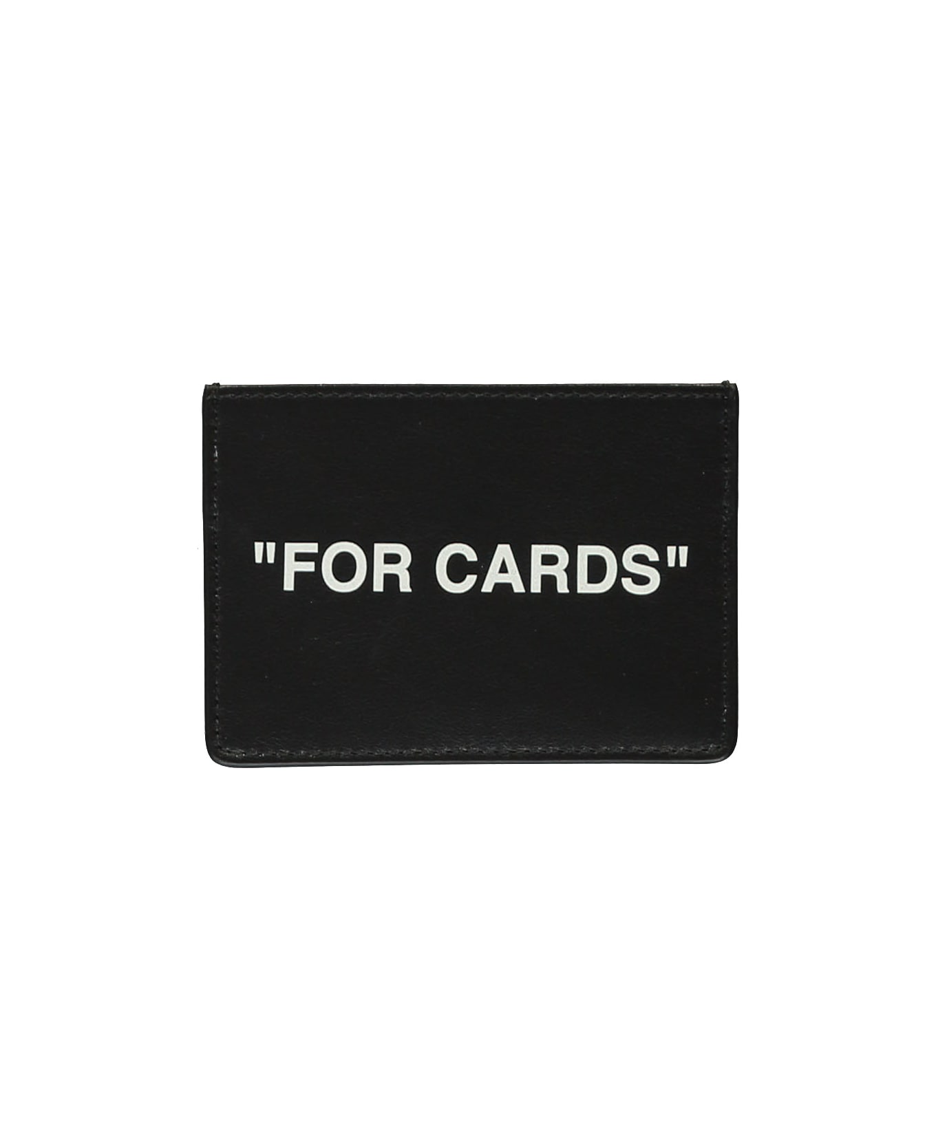 Off-White Leather Card Holder - black