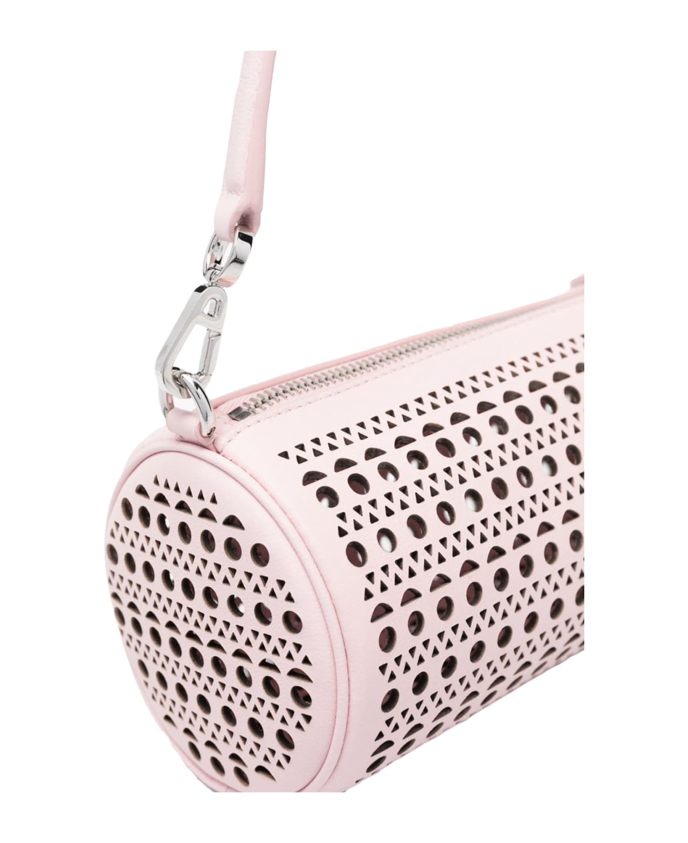 Alaia Pink Leather Tube Bag - Powder