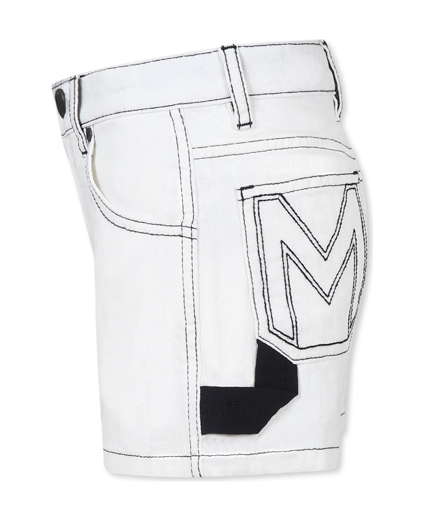 Little Marc Jacobs White Shorts For Girl With Logo - White