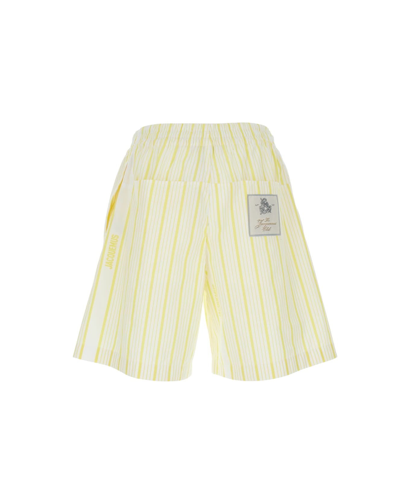 Jacquemus ìle Short Aloe
 White Shorts With Logo Lettering On The Front - White
