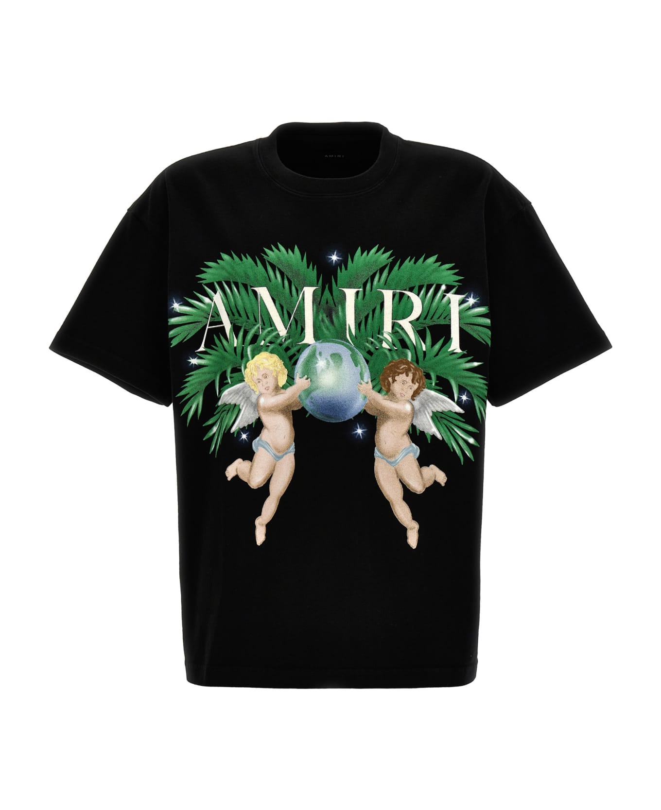 AMIRI 'airbrush Cherub' T-shirt - BLACK
