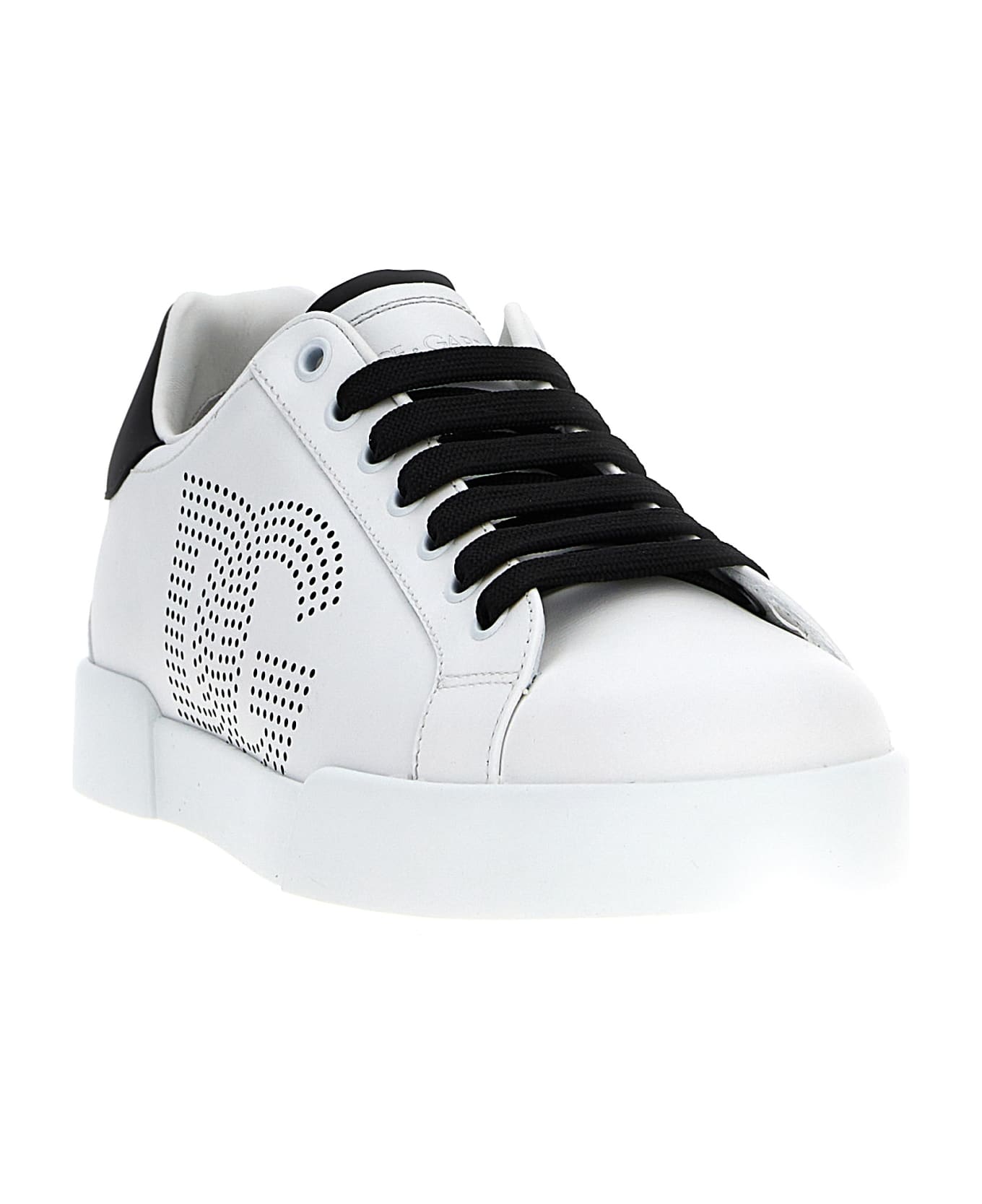 Dolce & Gabbana 'portofino' Sneakers - White/Black