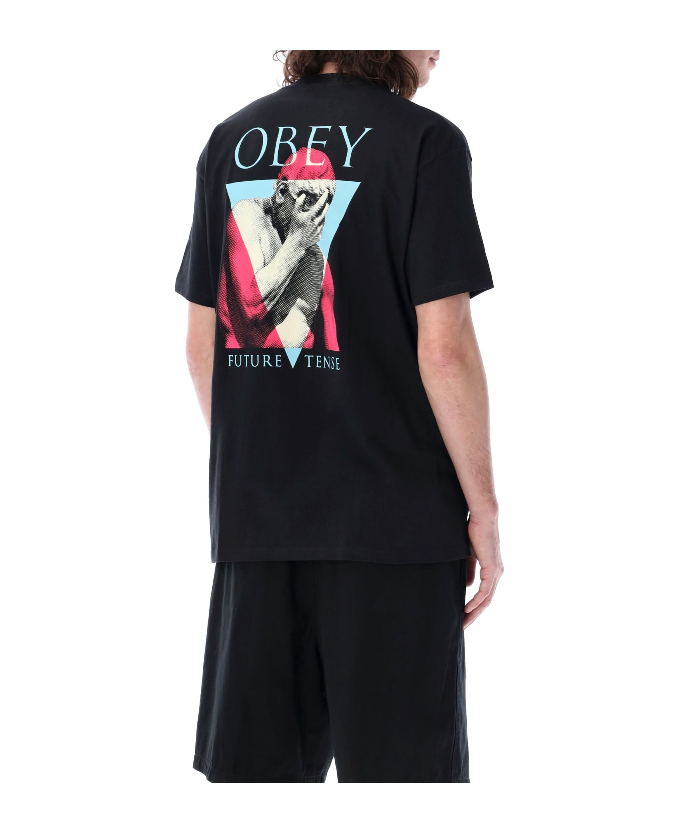 Obey Future Tense T-shirt - BLACK シャツ