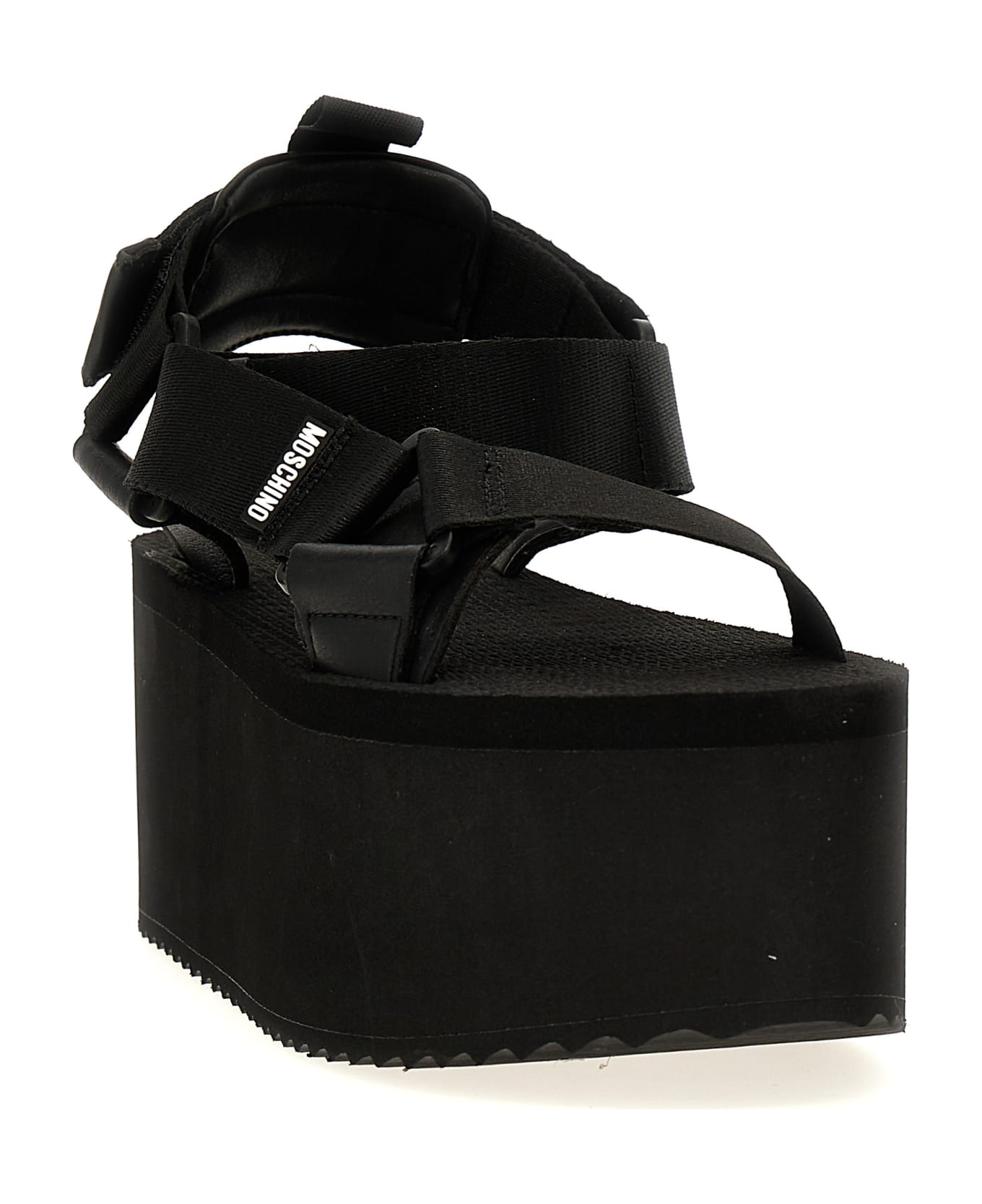Moschino Logo Sandals - Black  