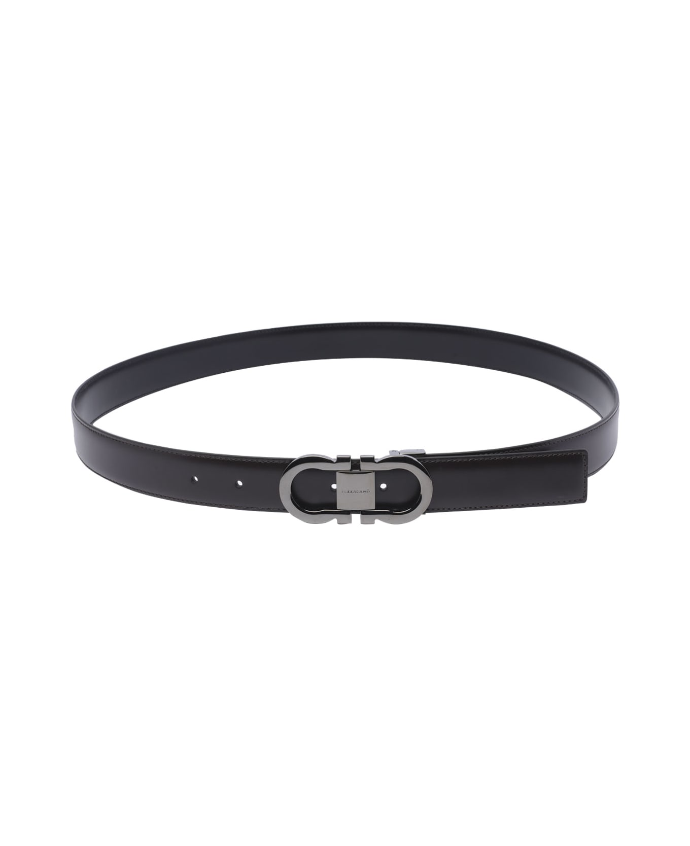 Ferragamo Reversible Gancini Belt - Black
