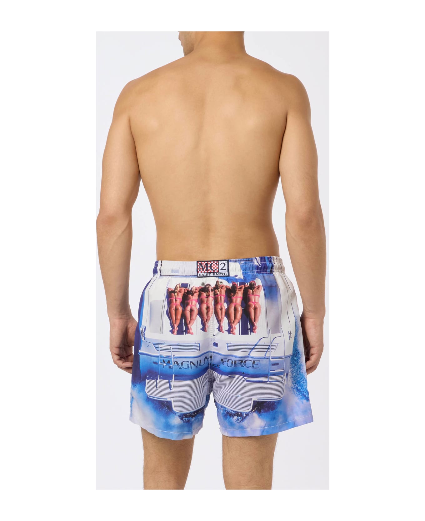 MC2 Saint Barth Man Photographic Print Swim Shorts | Magnum Marine Special Edition - BLUE NAVY