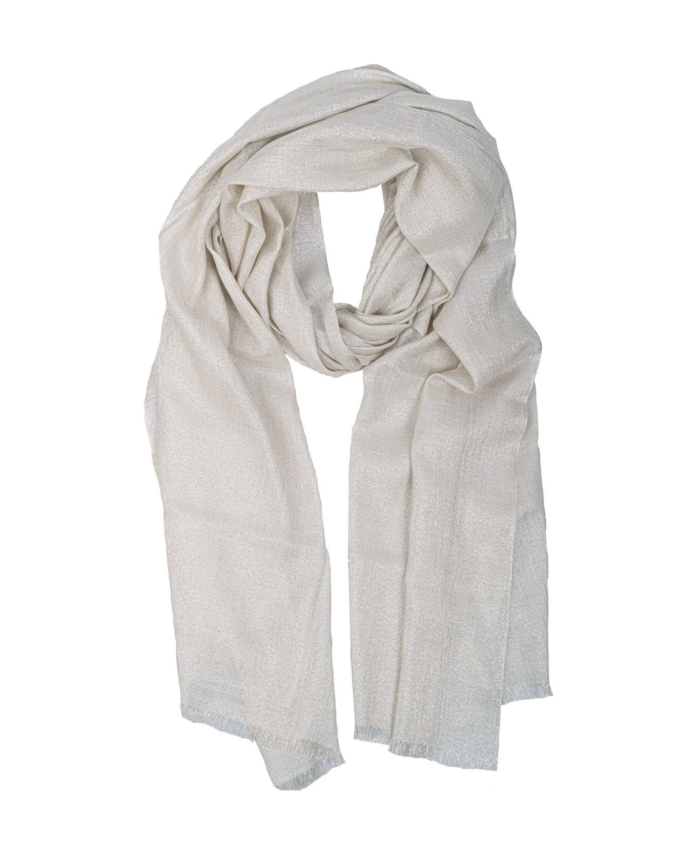 Brunello Cucinelli Lightweight Raw Hem Scarf - Butter スカーフ＆ストール