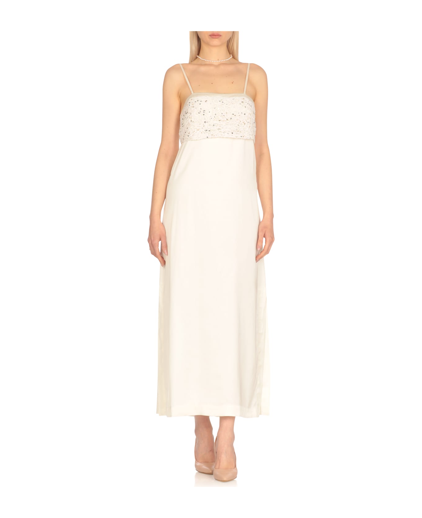 Peserico Viscose Dress - Ivory