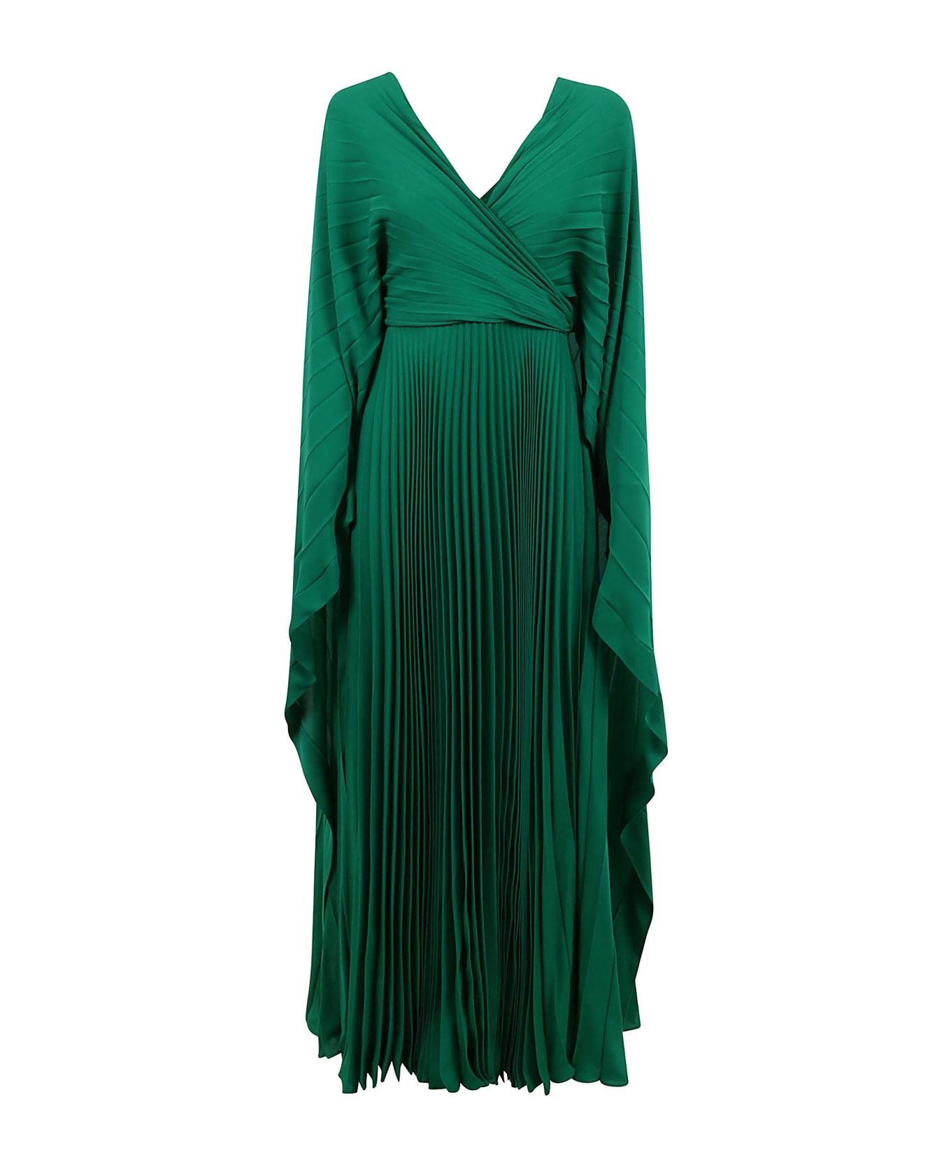 Valentino Garavani Dress Solid Georgette - Pure Green