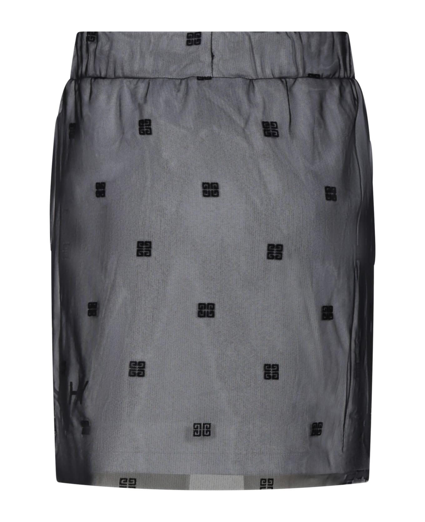 Givenchy Black Skirt For Girl With All Over 4g Motif - Black ボトムス