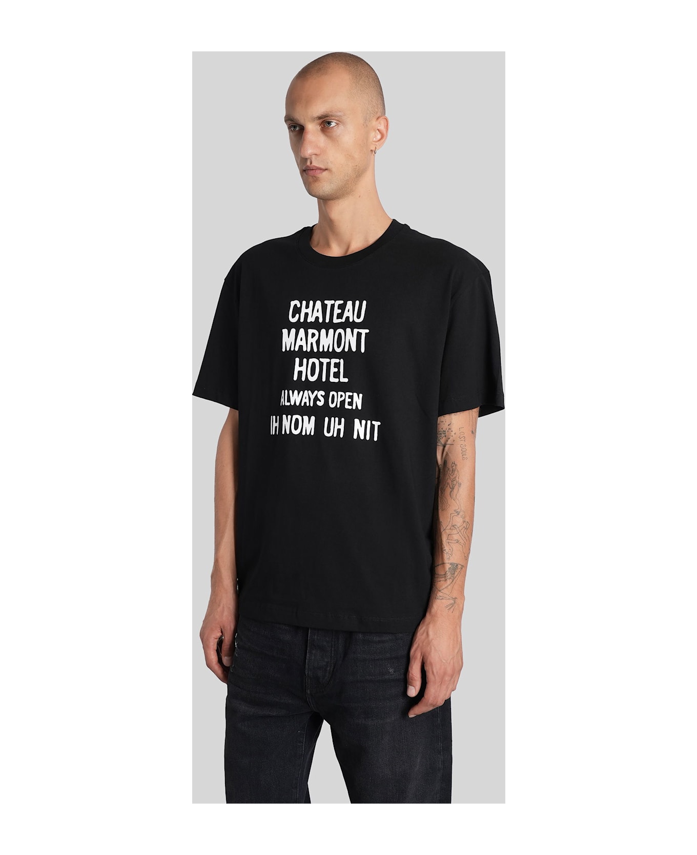 ih nom uh nit T-shirt In Black Cotton - black