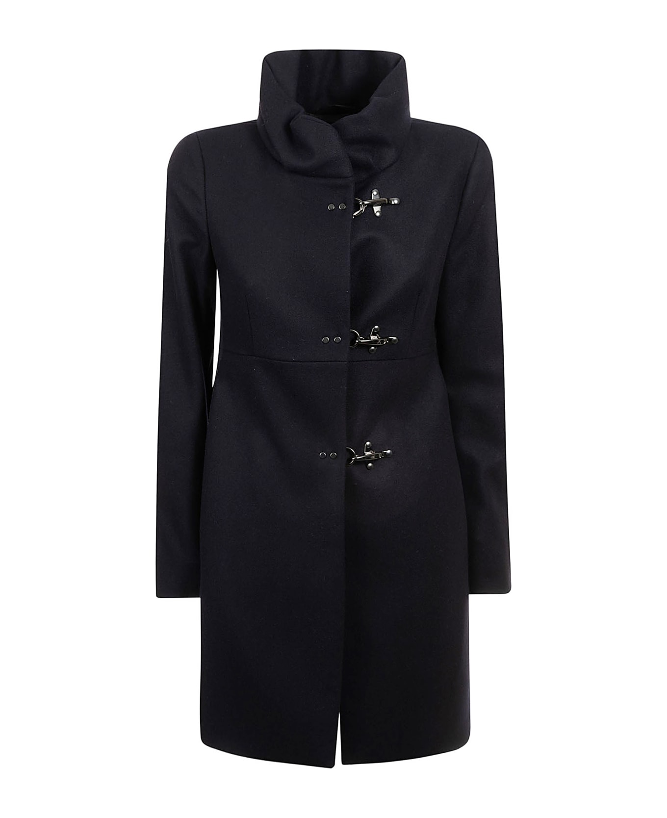 Fay High Neck Triple Toggle Lock Jacket - BLU PETROLIO