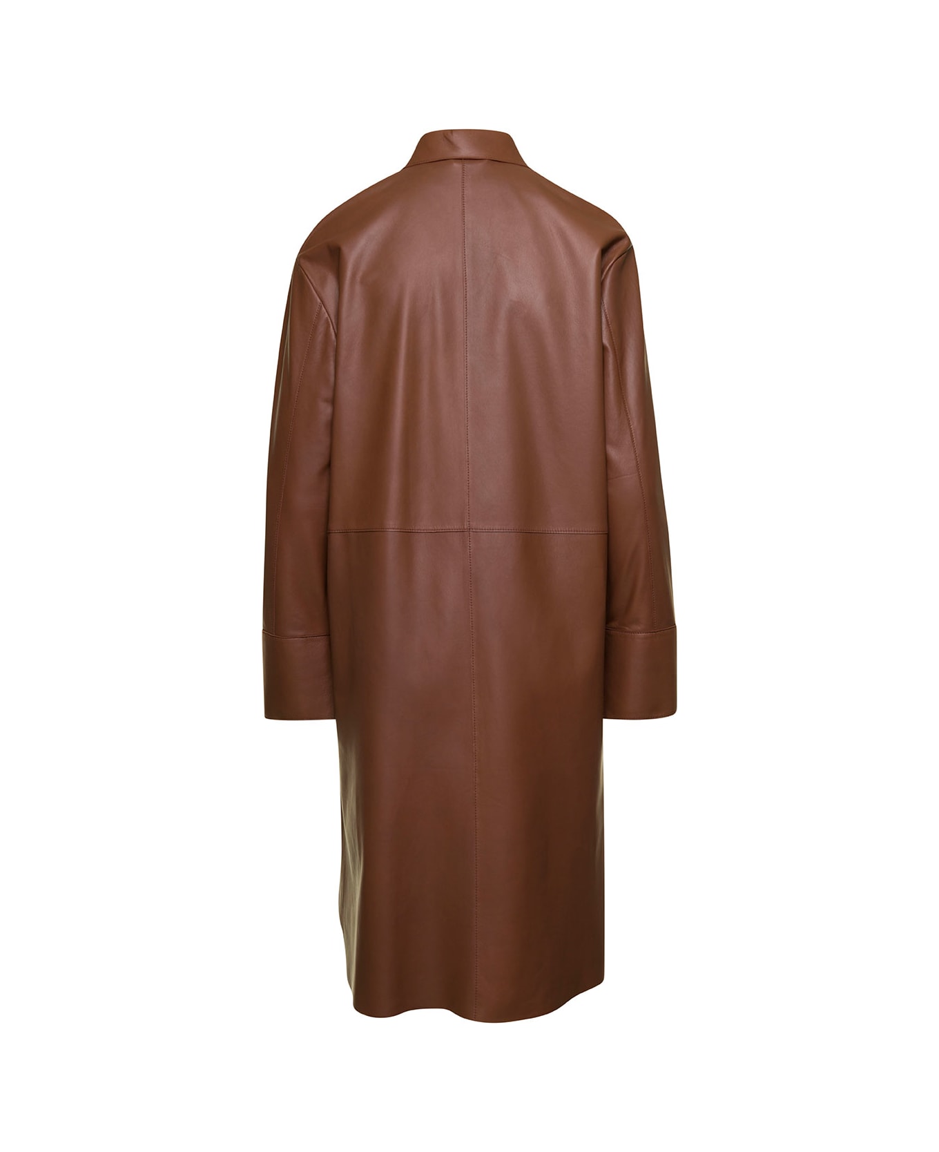 Antonelli Elia Leather Coat - Brown
