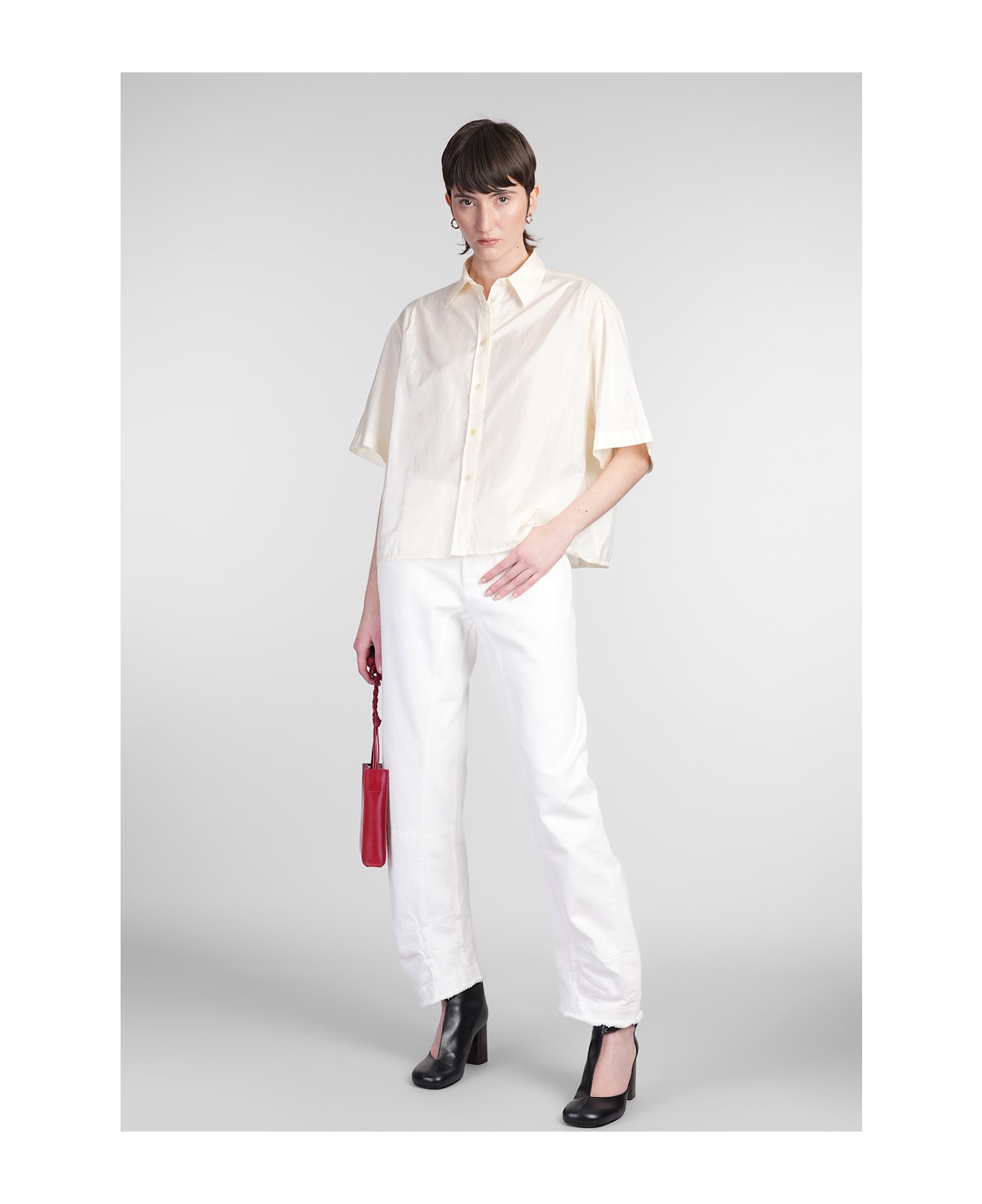 Jil Sander Shirt In Beige Silk - beige