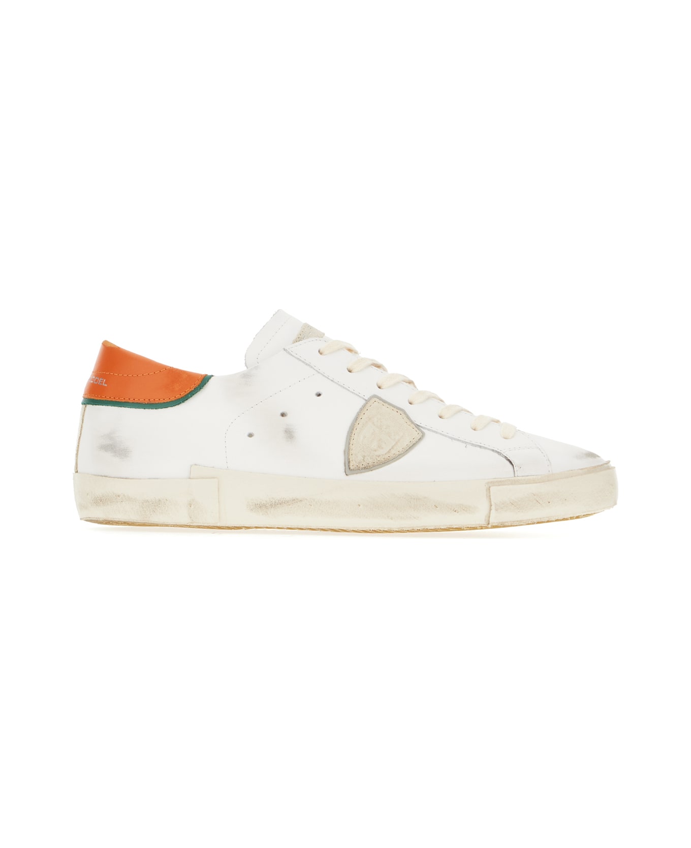 Philippe Model Multicolor Leather Prsx Sneakers - BIANCO ARANCIONE