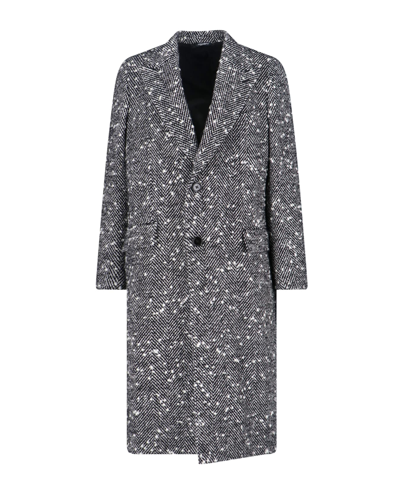 Dolce 
Gabbana Double-breasted Virgin Wool Blend Coat - Black