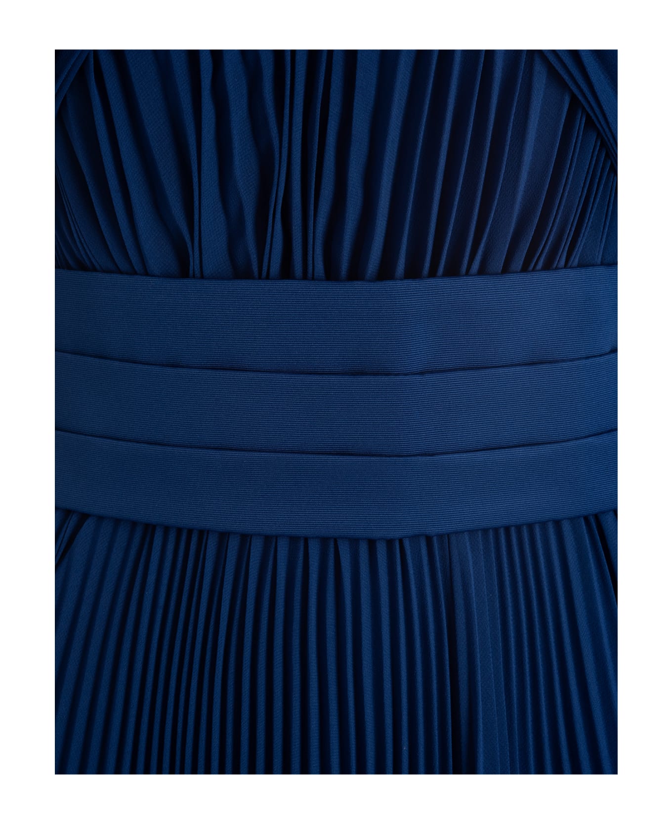 Max Mara Clarino Pleated Midi Dress - Blu
