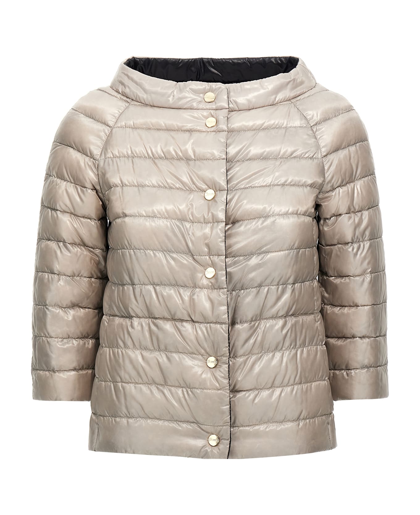Herno Reversible Hood - Nero Grigio