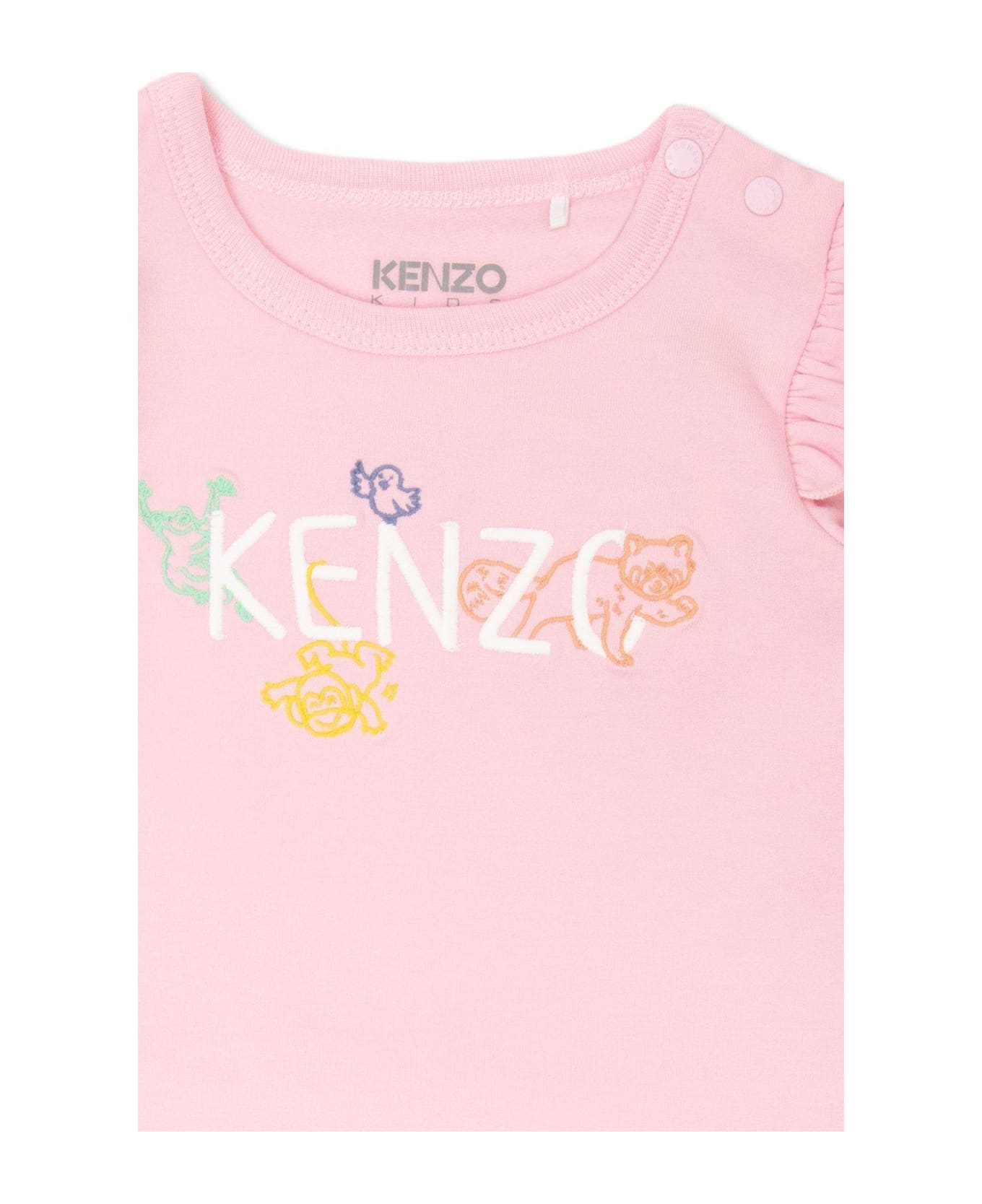 Kenzo Logo Embroidered Three-piece Set - Rosa