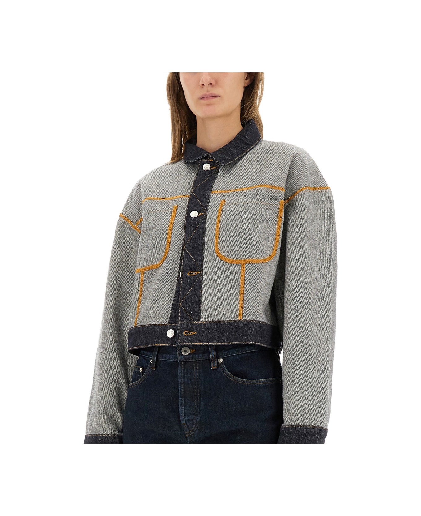 M05CH1N0 Jeans Denim Jacket - BLUE