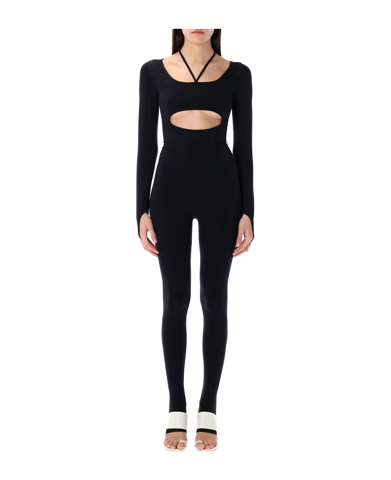 ANDREĀDAMO Sculpting Jersey Jumpsuit - BLACK