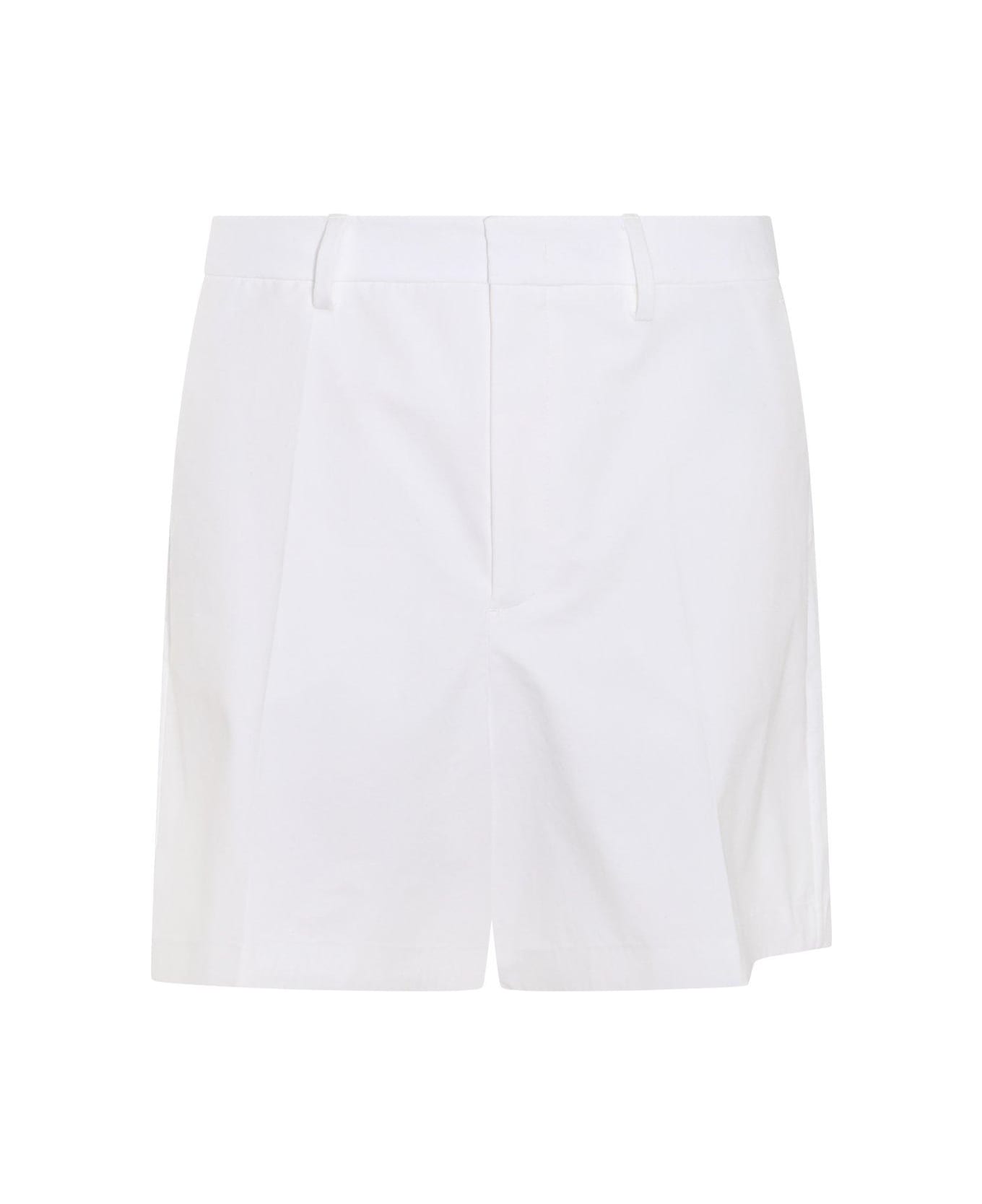 Valentino Mid-rise Beruda Shorts - White ショートパンツ