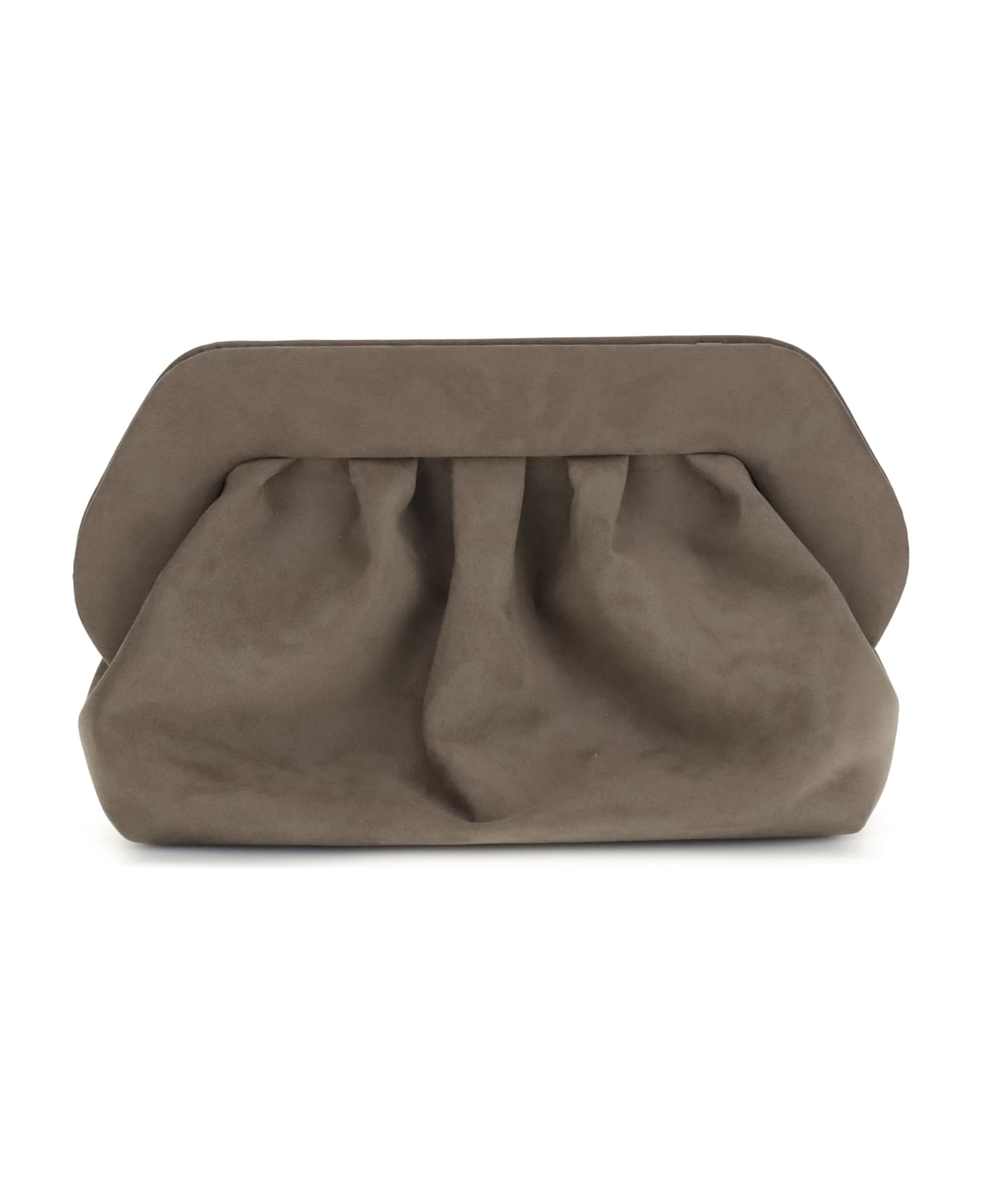 THEMOIRè Bios Suede Clutch Bag - MUD
