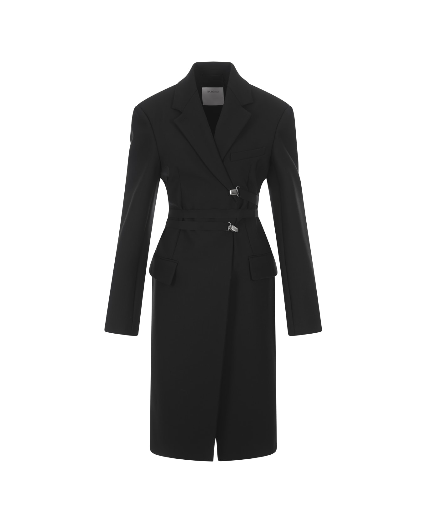 SportMax Black Assiro Coat - 002