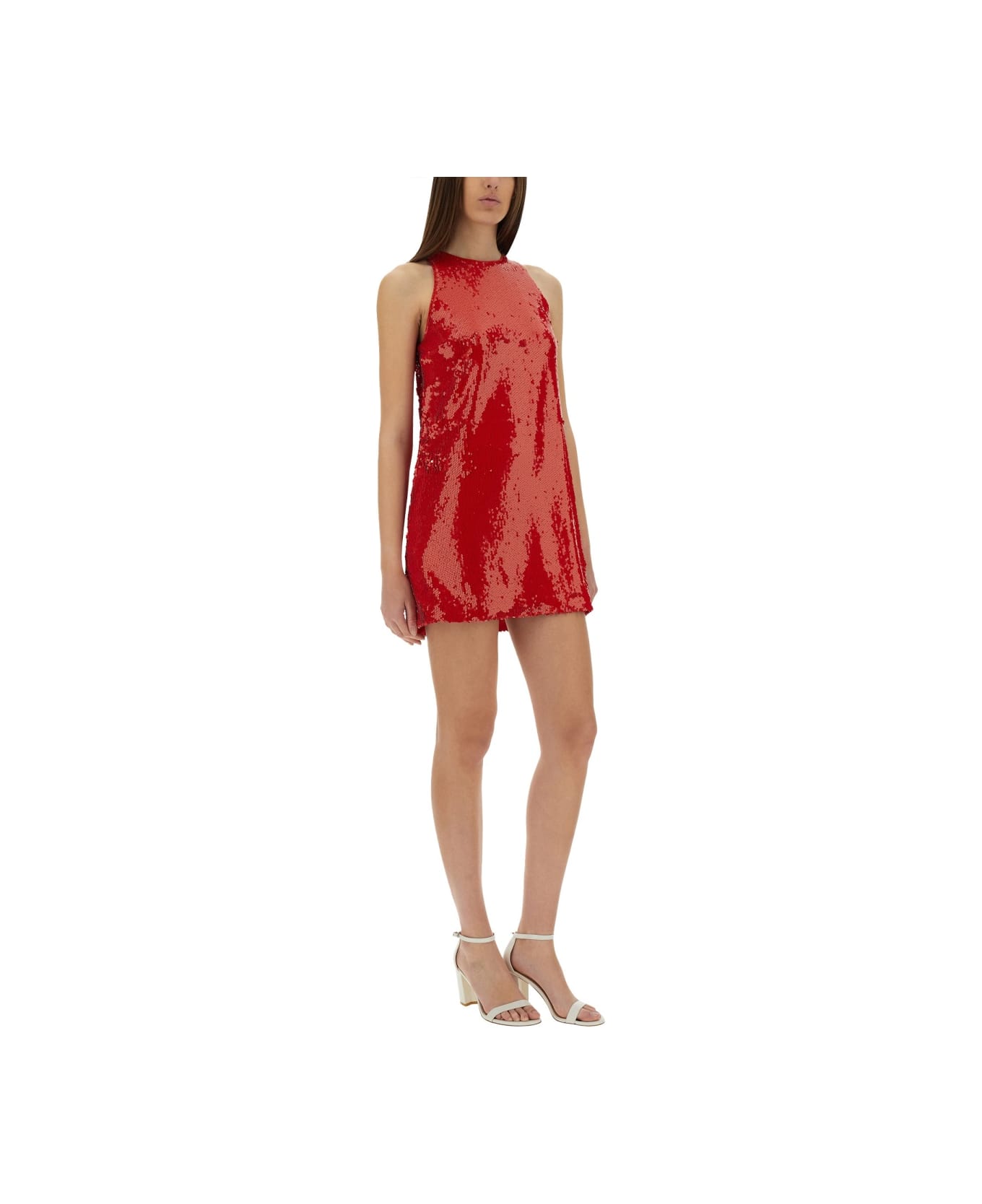 MSGM Sequined Dress - RED