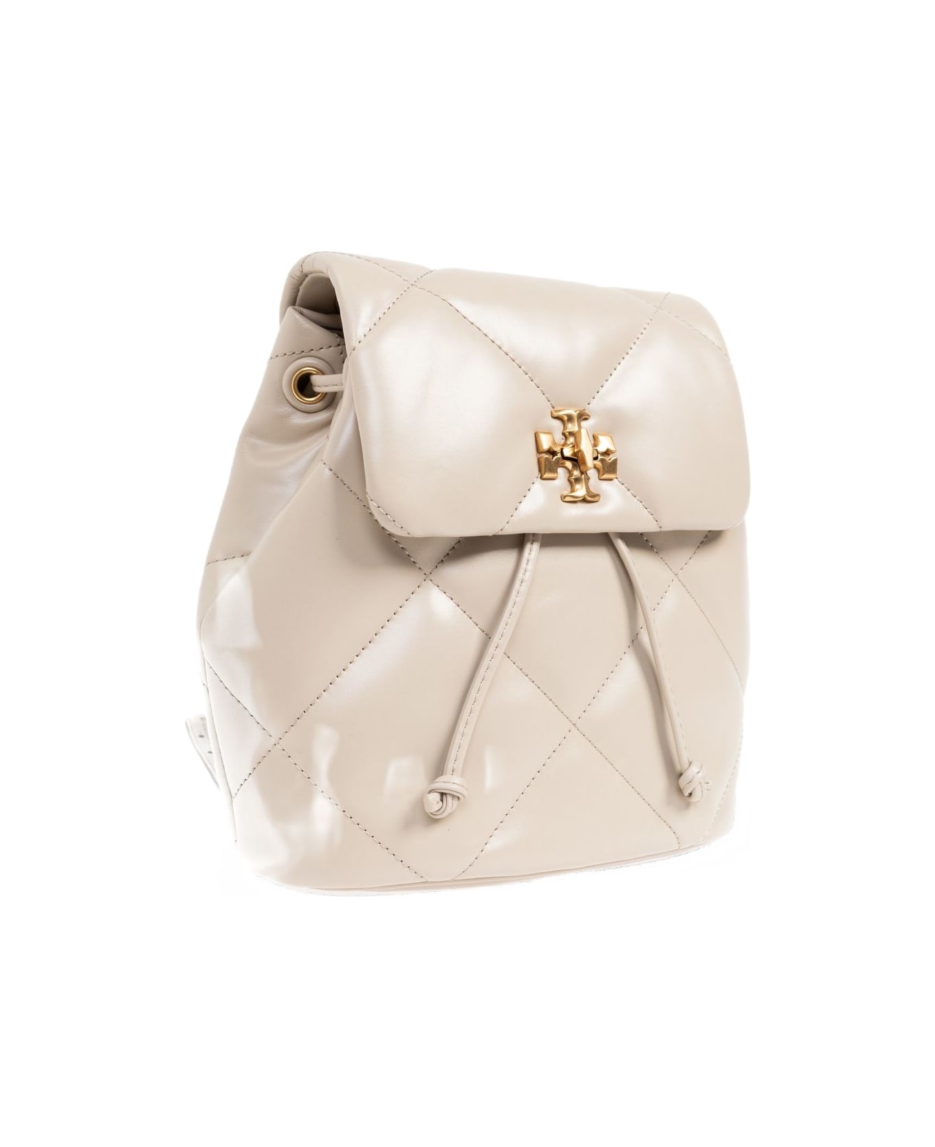 Tory Burch Kira Diamond Small Leather Backpack - Beige バックパック