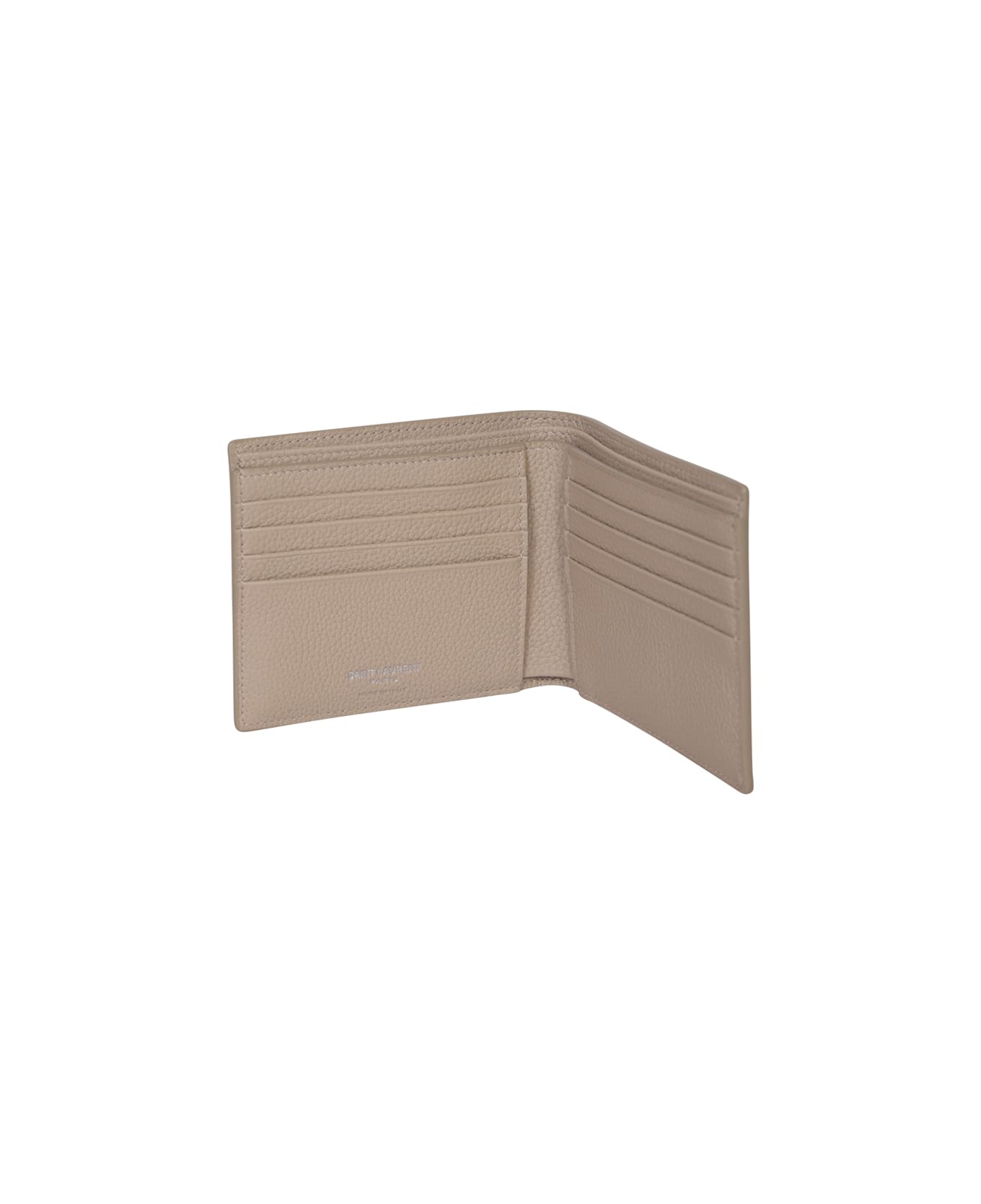 Saint Laurent Tiny Cassandre East/west Beige Wallet - White 財布