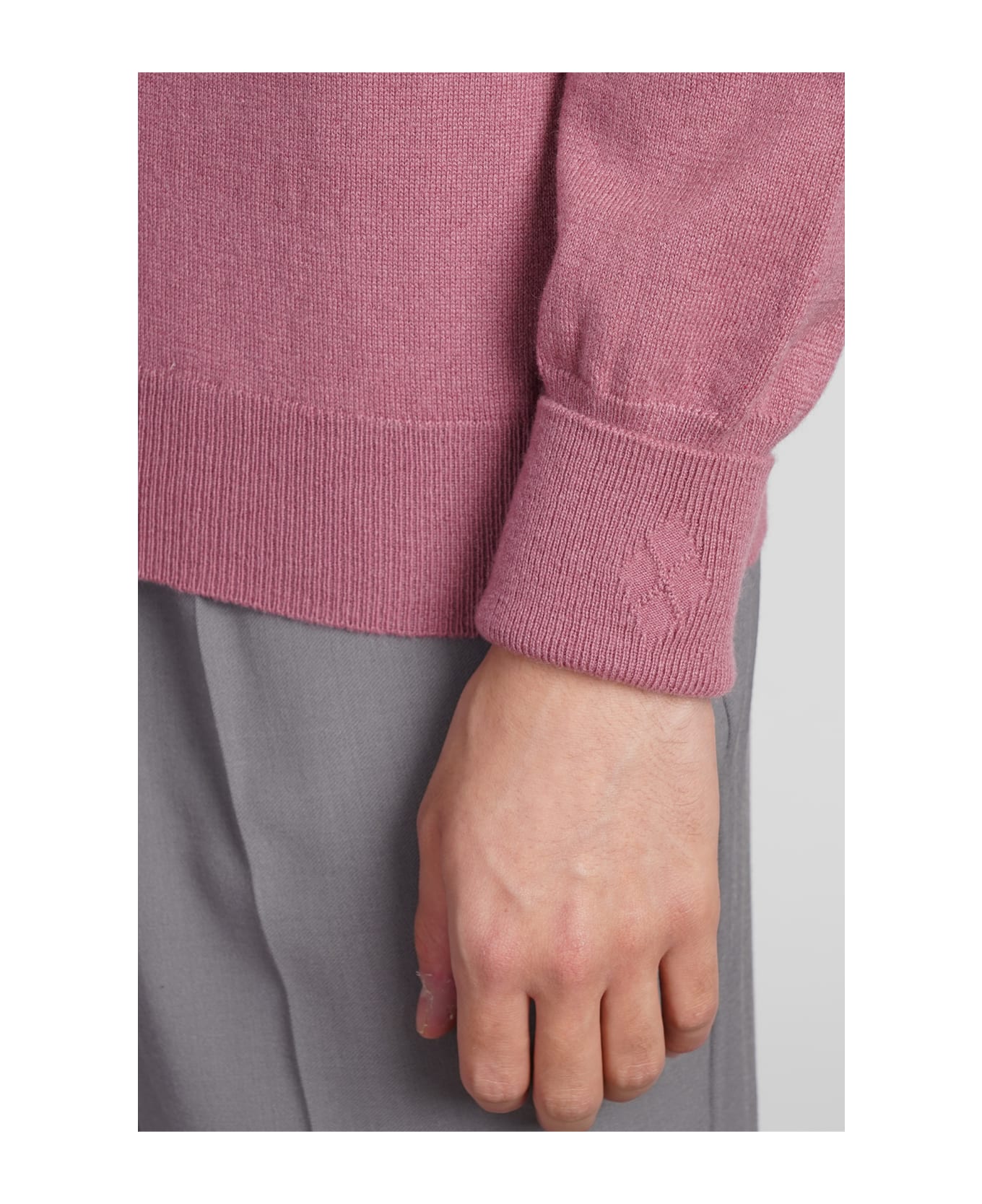 Ballantyne Knitwear In Rose-pink Cashmere - Rosa
