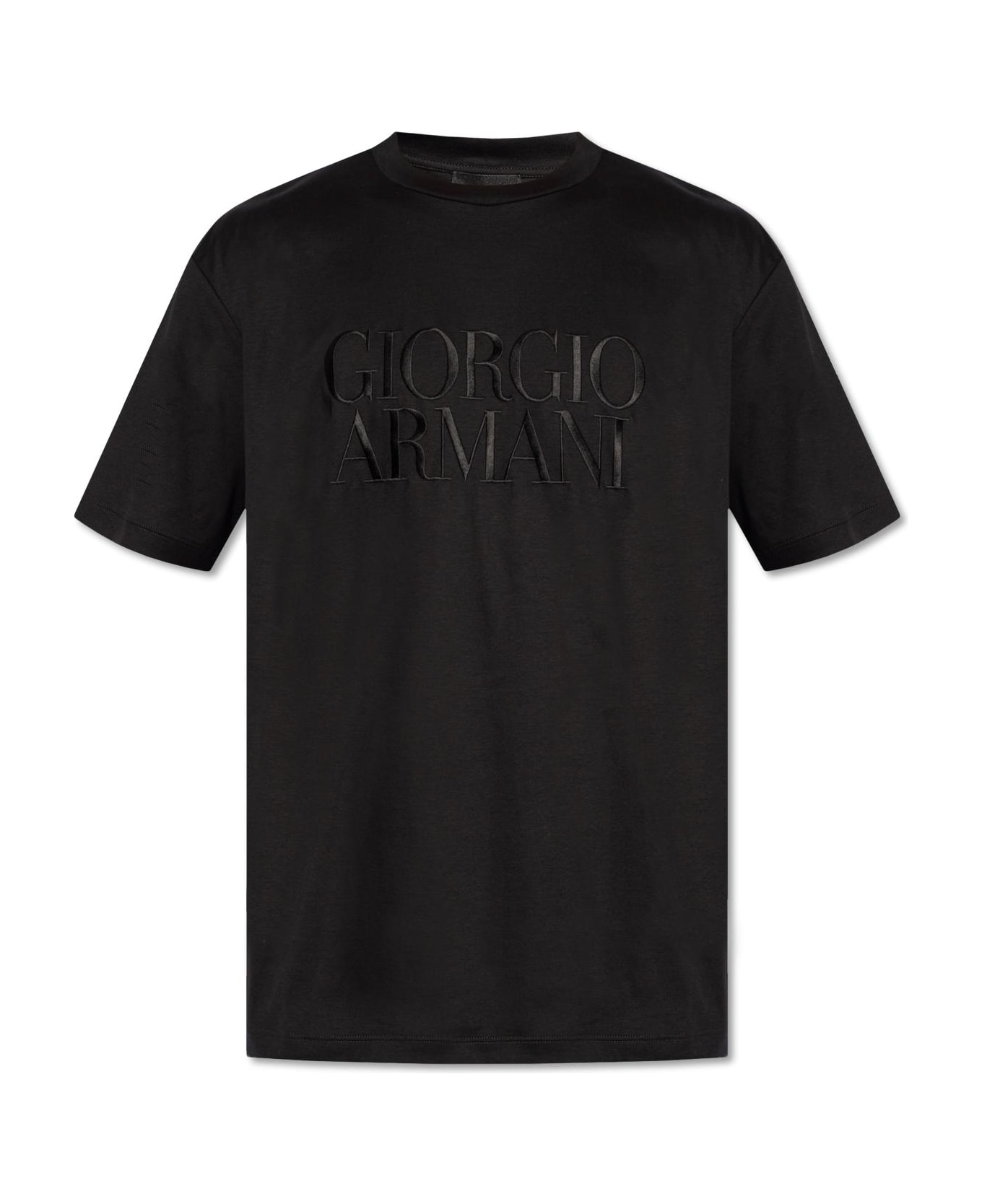Giorgio Armani T-shirt With Logo - Black