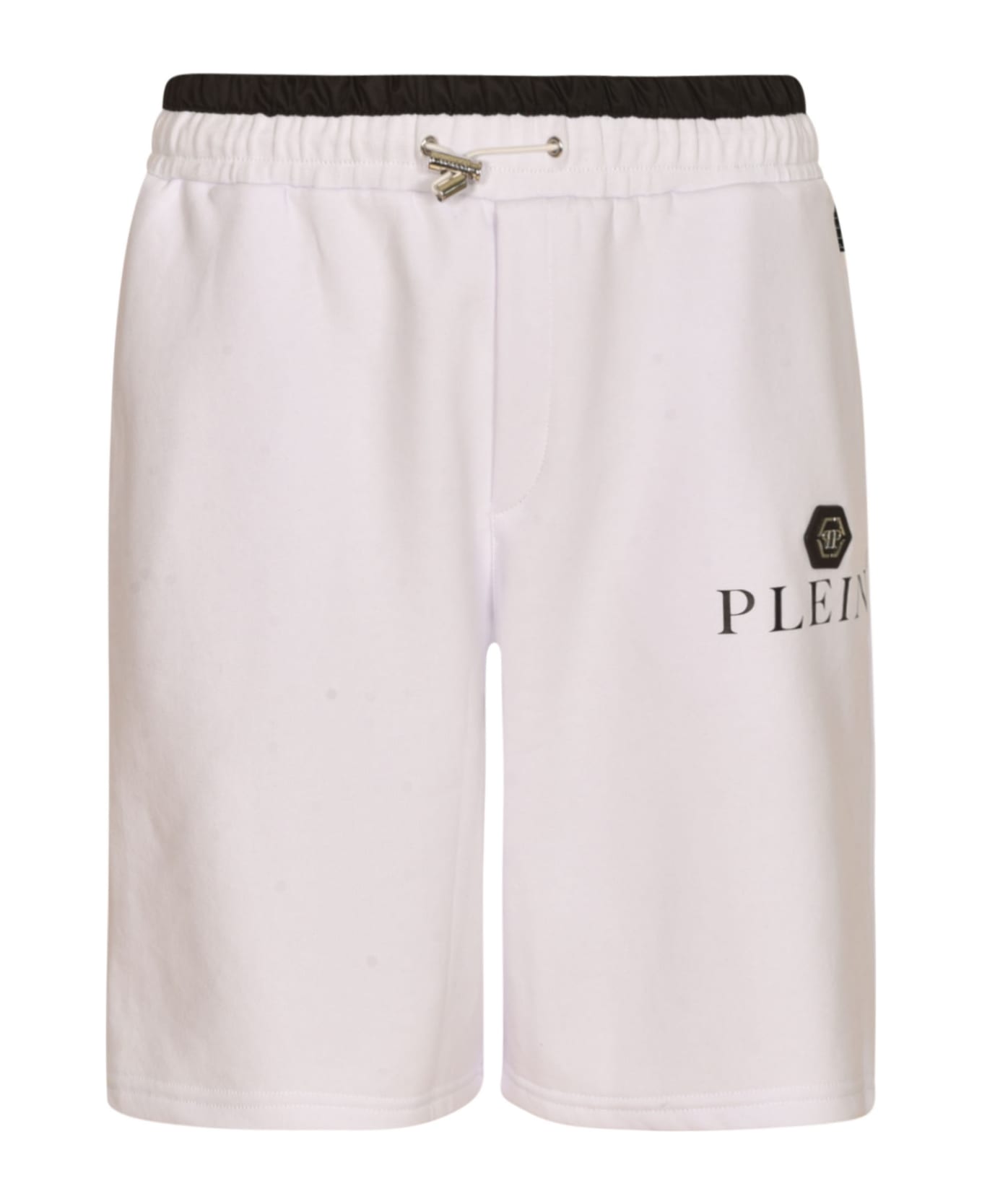 Philipp Plein Jogging Hexagon Shorts - White