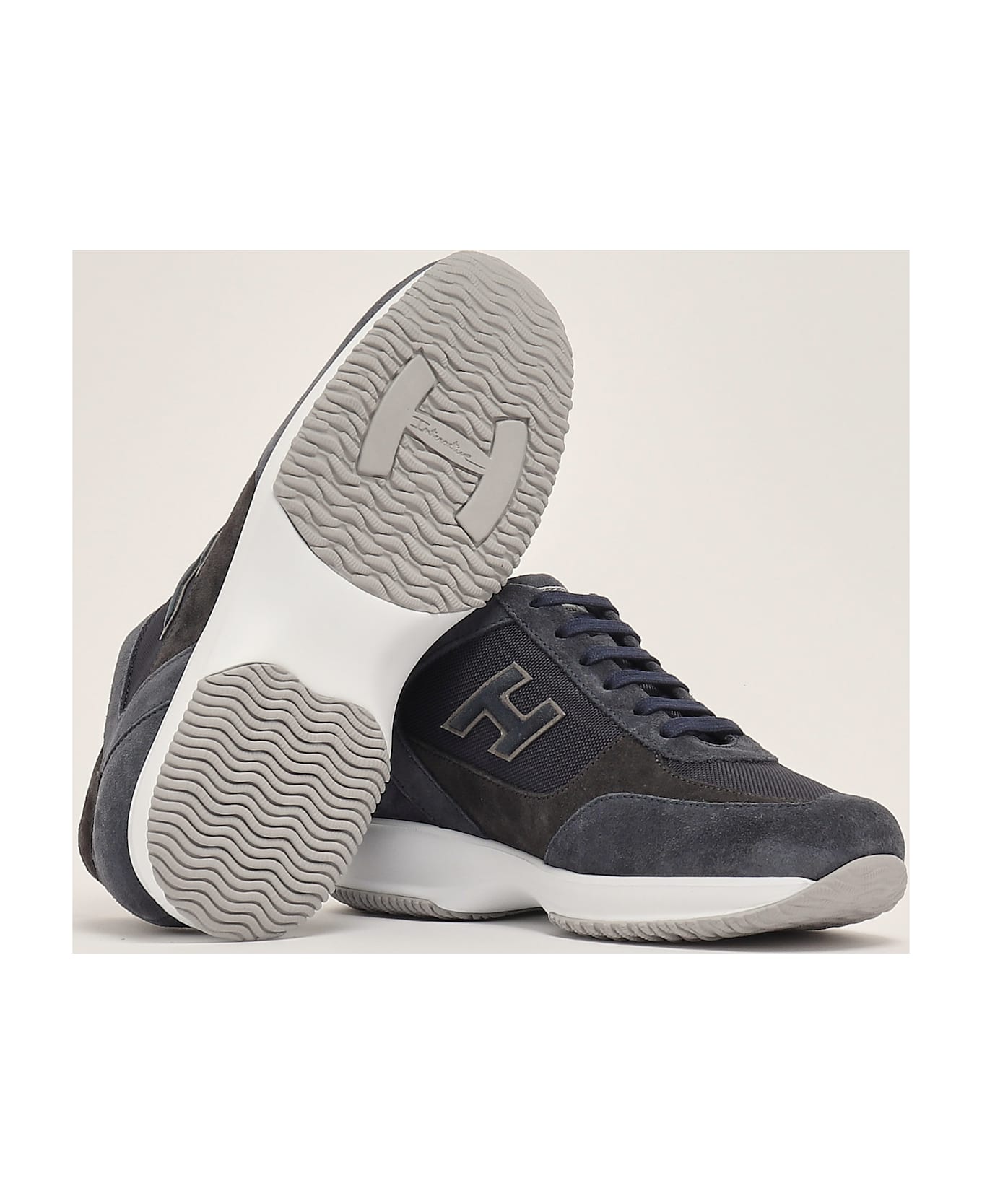 Hogan Interactive H Flock Sneaker - NAVY