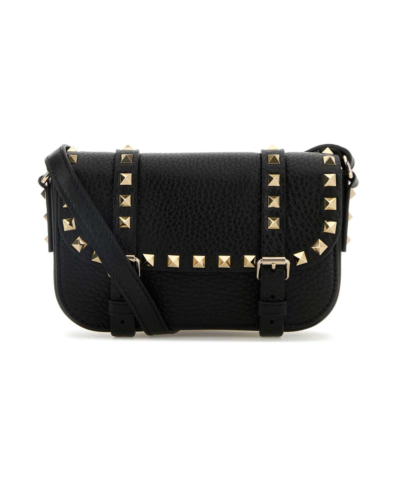 Valentino Garavani Black Leather Rockstud Crossbody Bag - NERO