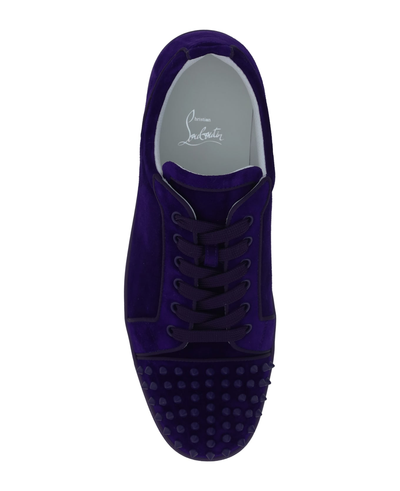 Christian Louboutin Louis Junior Spikes Orlato Sneakers - Jacaranda/jacaranda Mat
