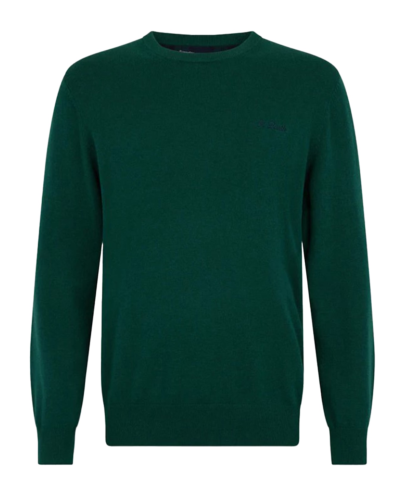 MC2 Saint Barth Green Stretch Crewneck Sweater - BRITISH GREEN