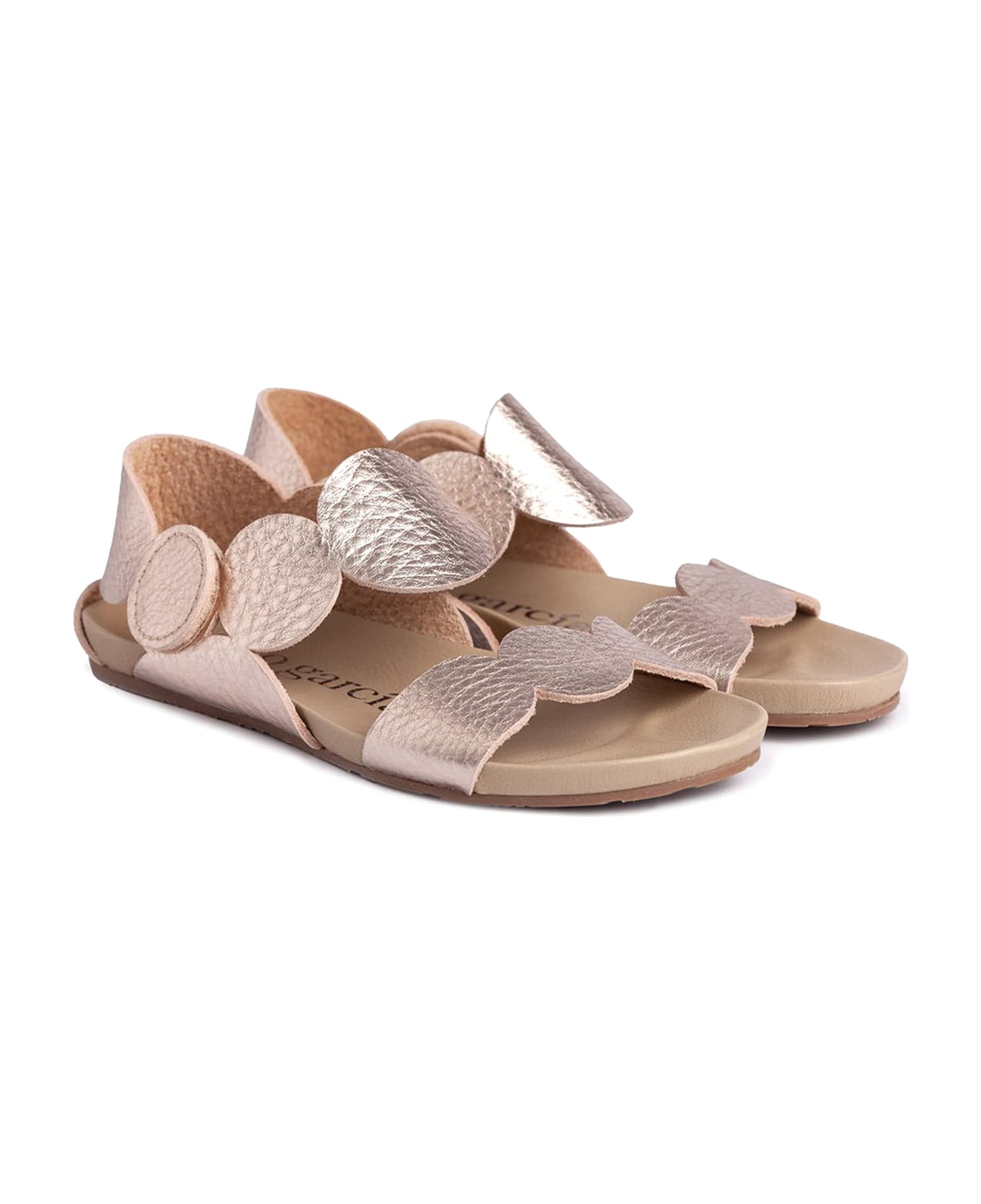 Pedro Garcia Jeanne Sandal In Laminated Grained Leather - SIROCCO サンダル