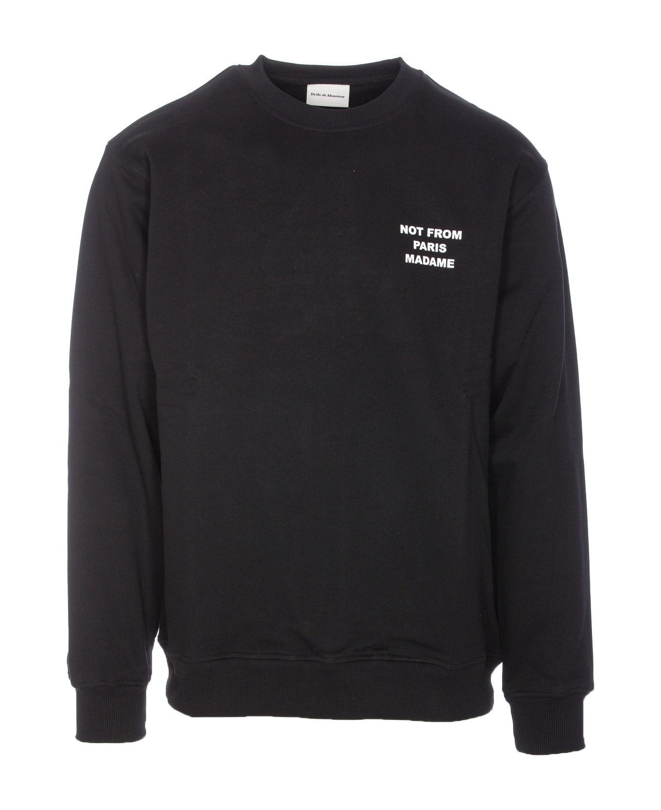 Drôle de Monsieur Le Slogan Sweatshirt - Black