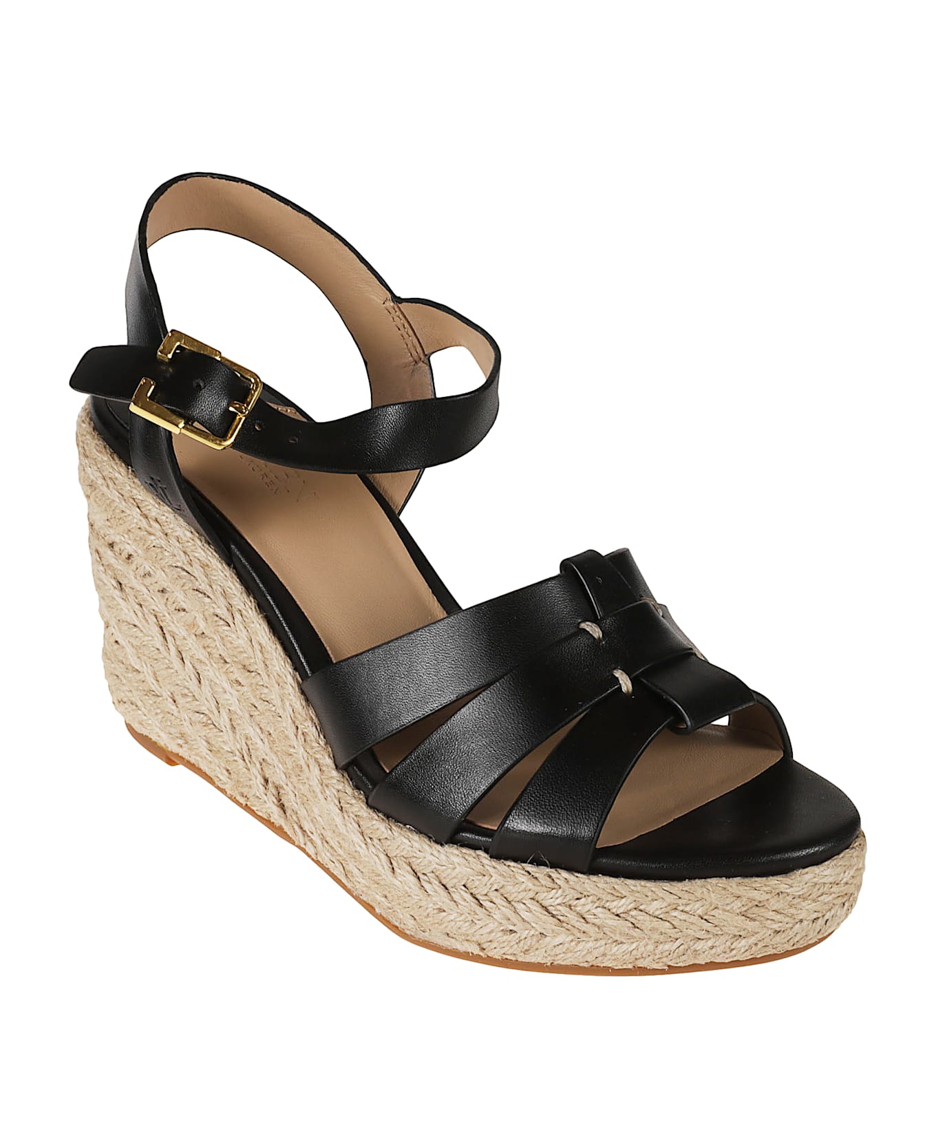 Ralph Lauren Soffia Platform Espadrillas - Black